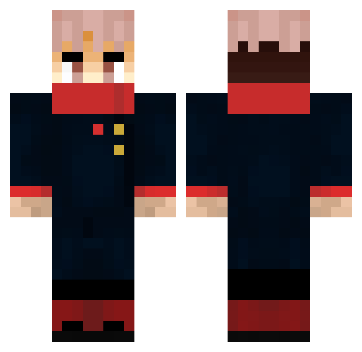 _sukuna Minecraft skin, front and back view