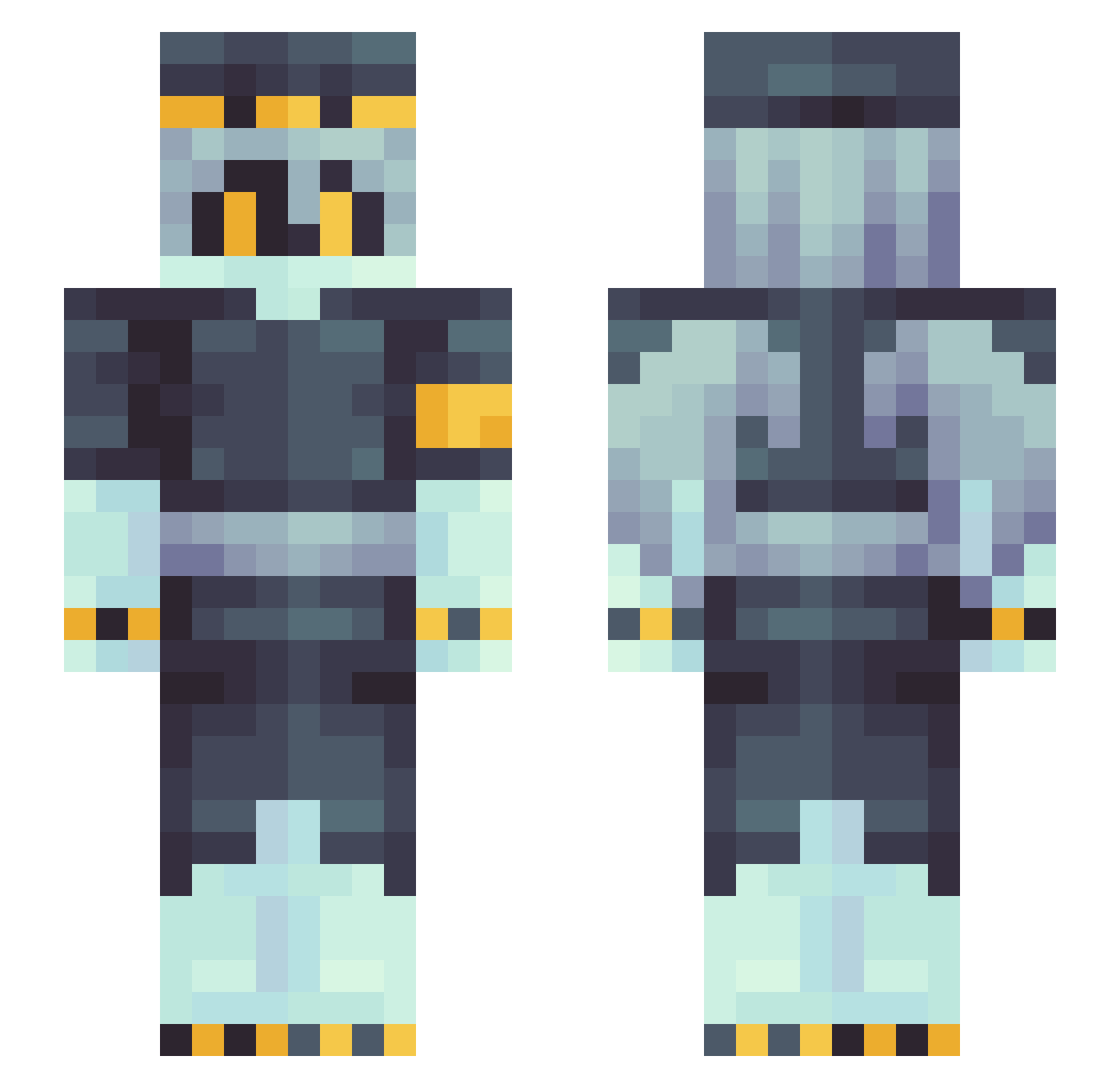 tortilla_cheesy Minecraft skin, front and back view
