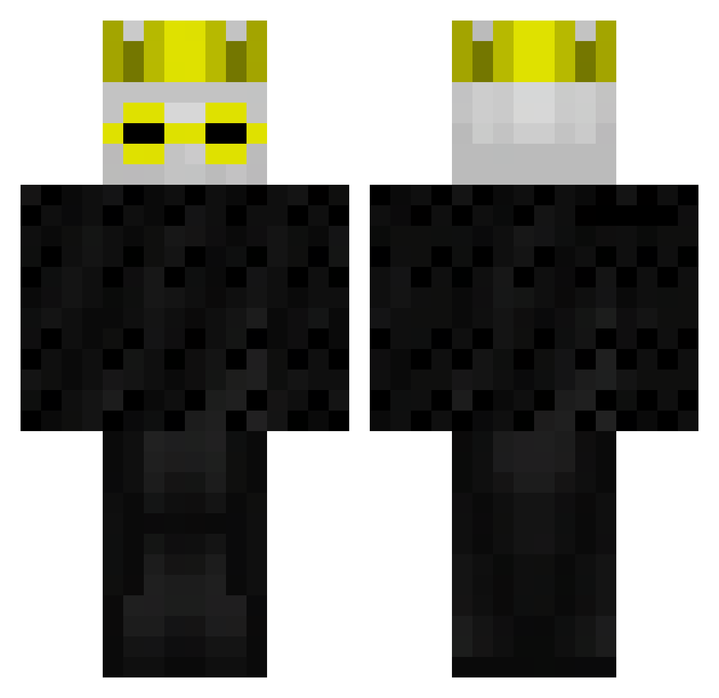 Nxqhtt Minecraft skin, front and back view