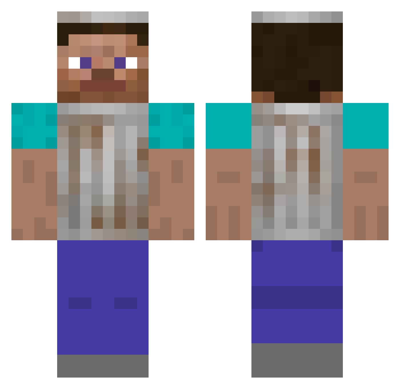 _hees Minecraft skin, front and back view