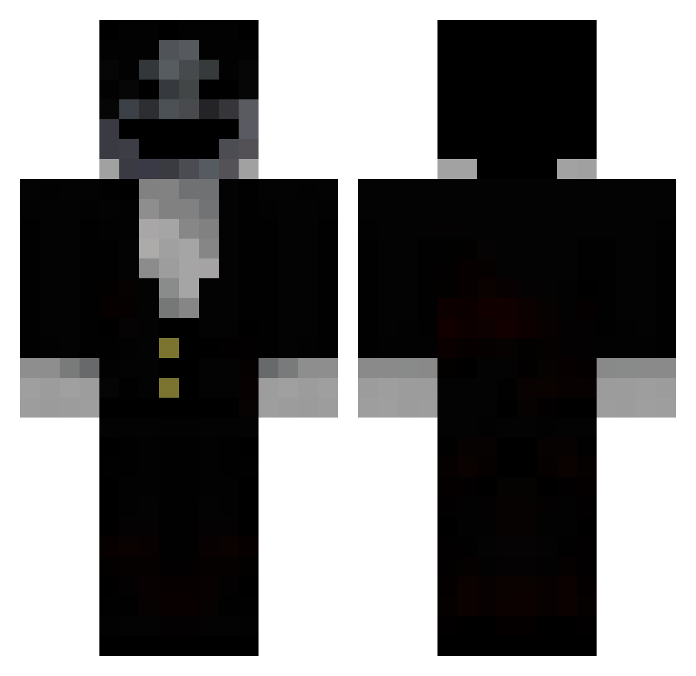 vnhq Minecraft skin, front and back view