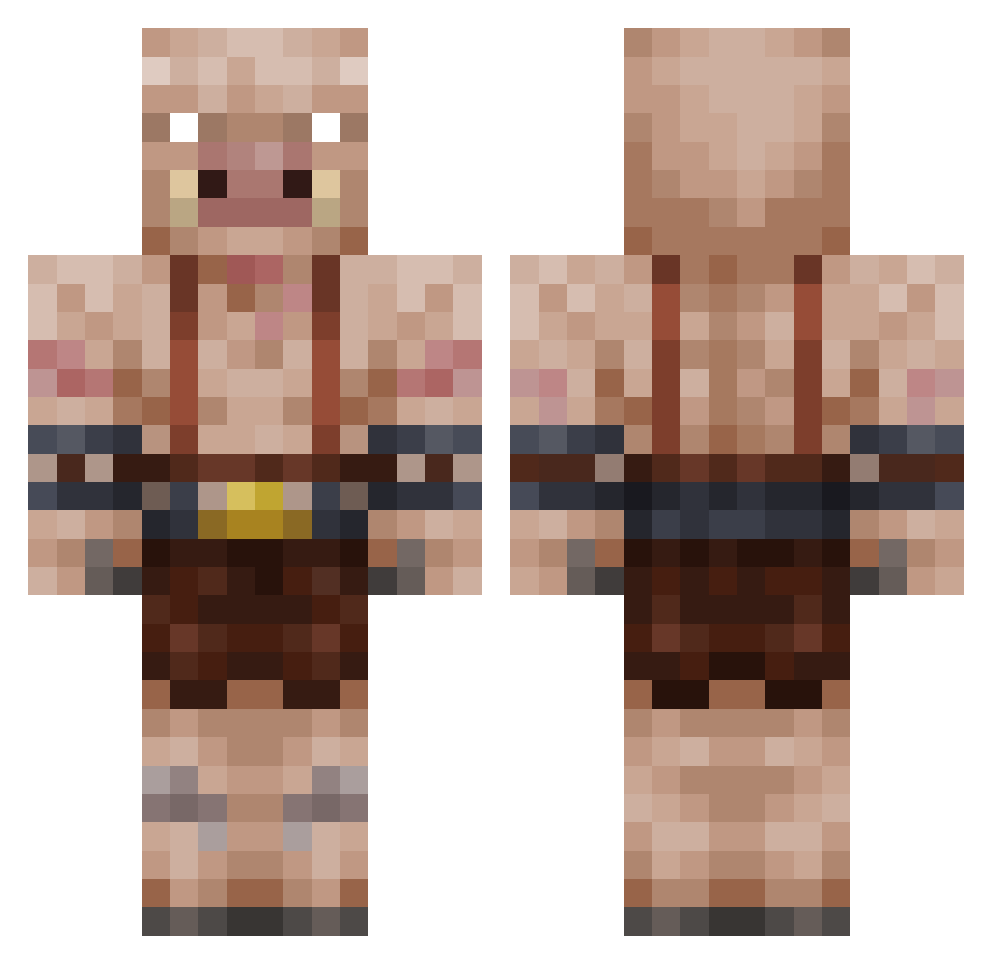 Lixfy Minecraft skin, front and back view
