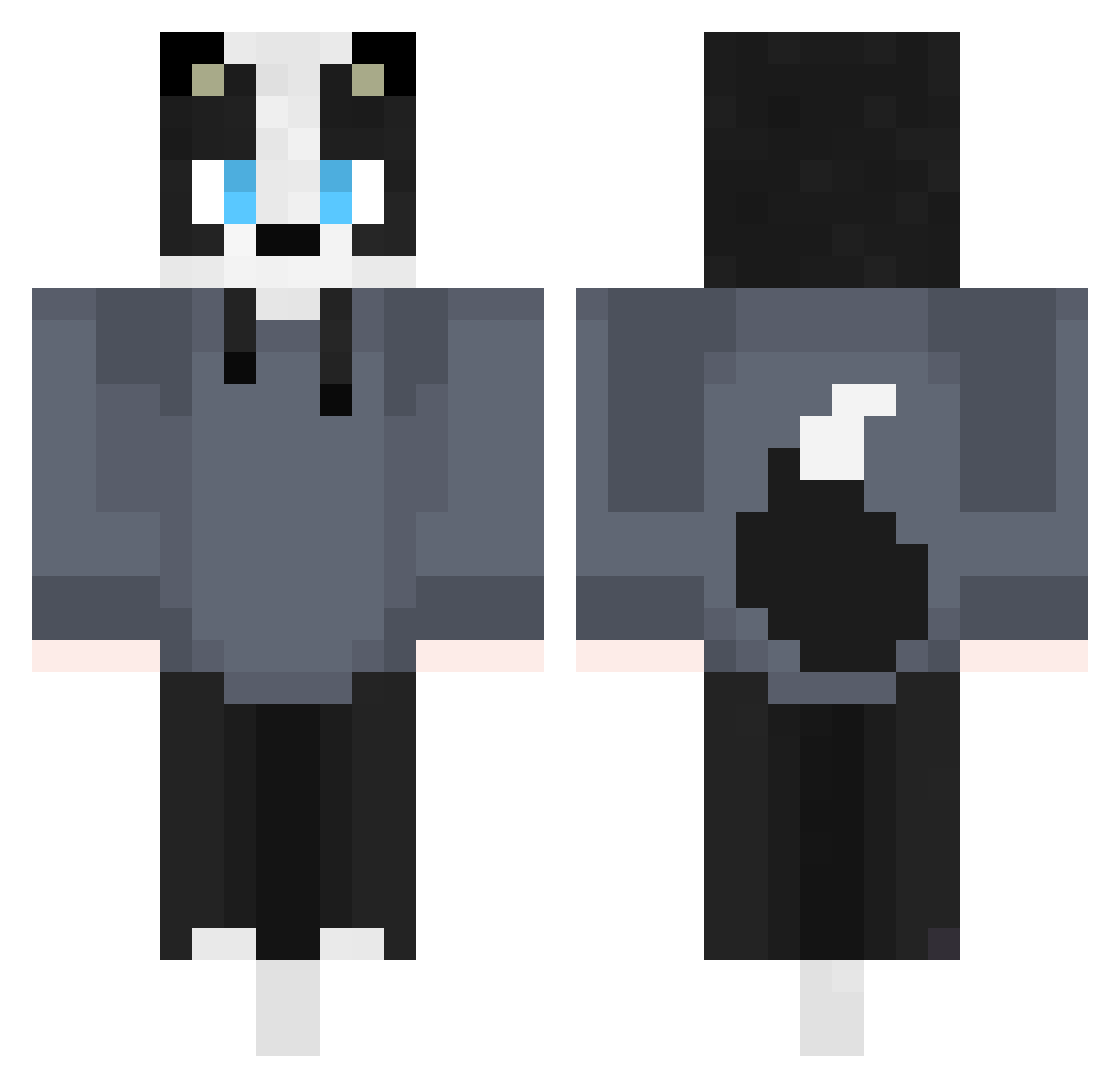 jamwnstj10 Minecraft skin, front and back view