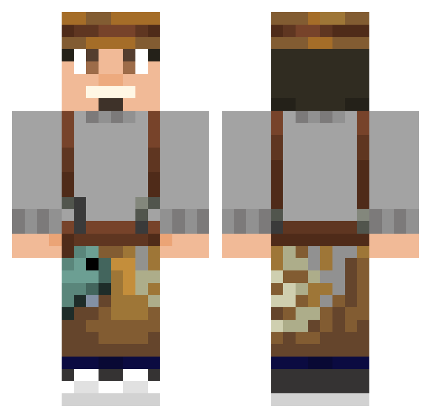 zen02 Minecraft skin, front and back view