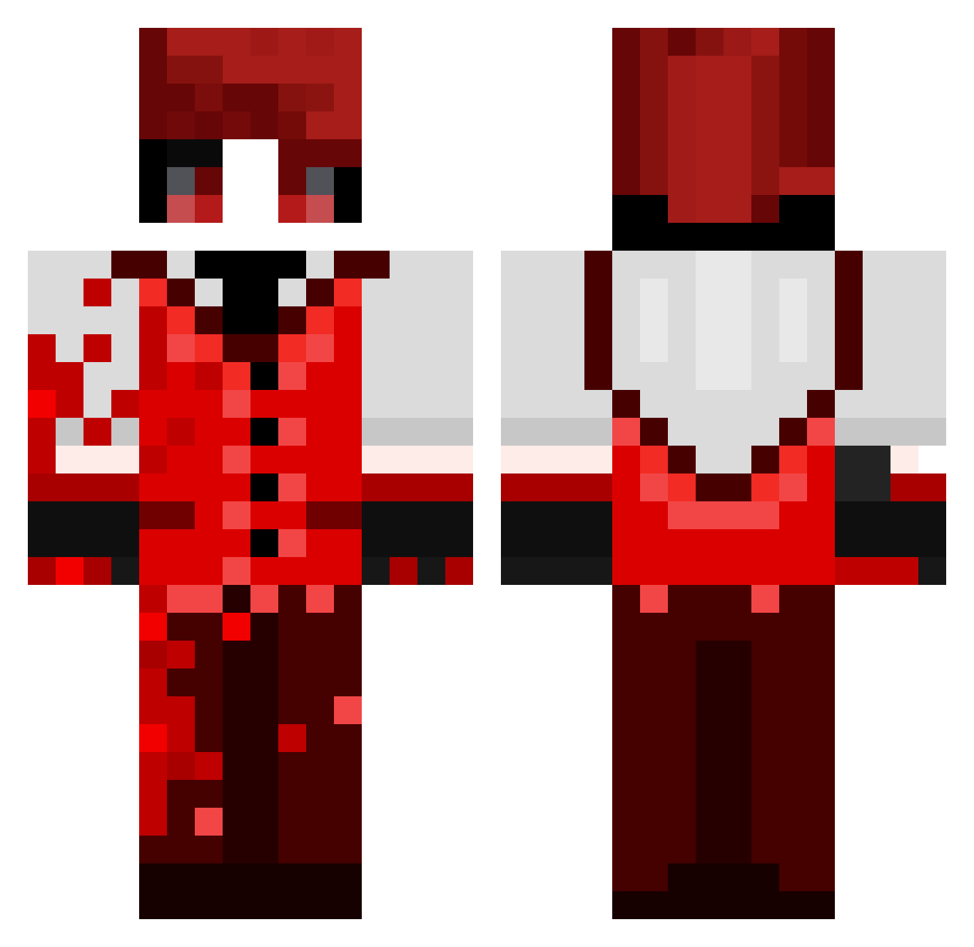 Vexpll Minecraft skin, front and back view