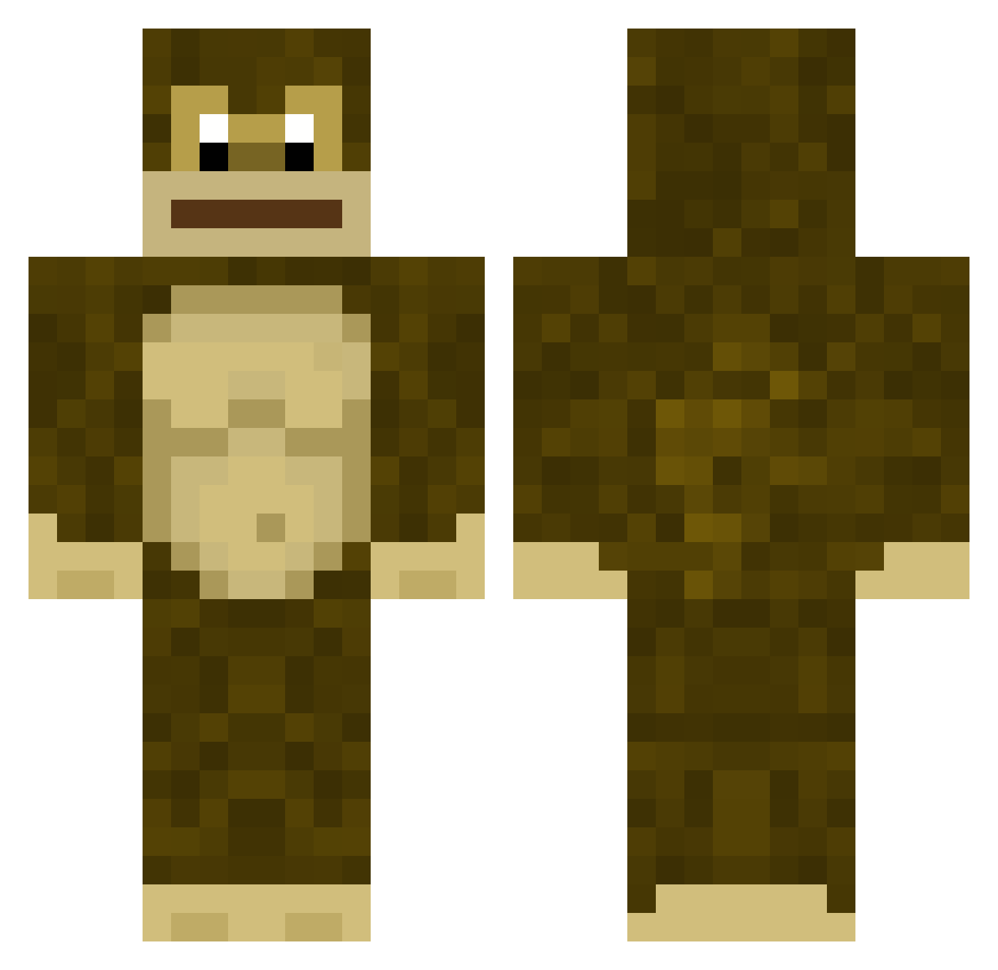 RNgDarkss Minecraft skin, front and back view