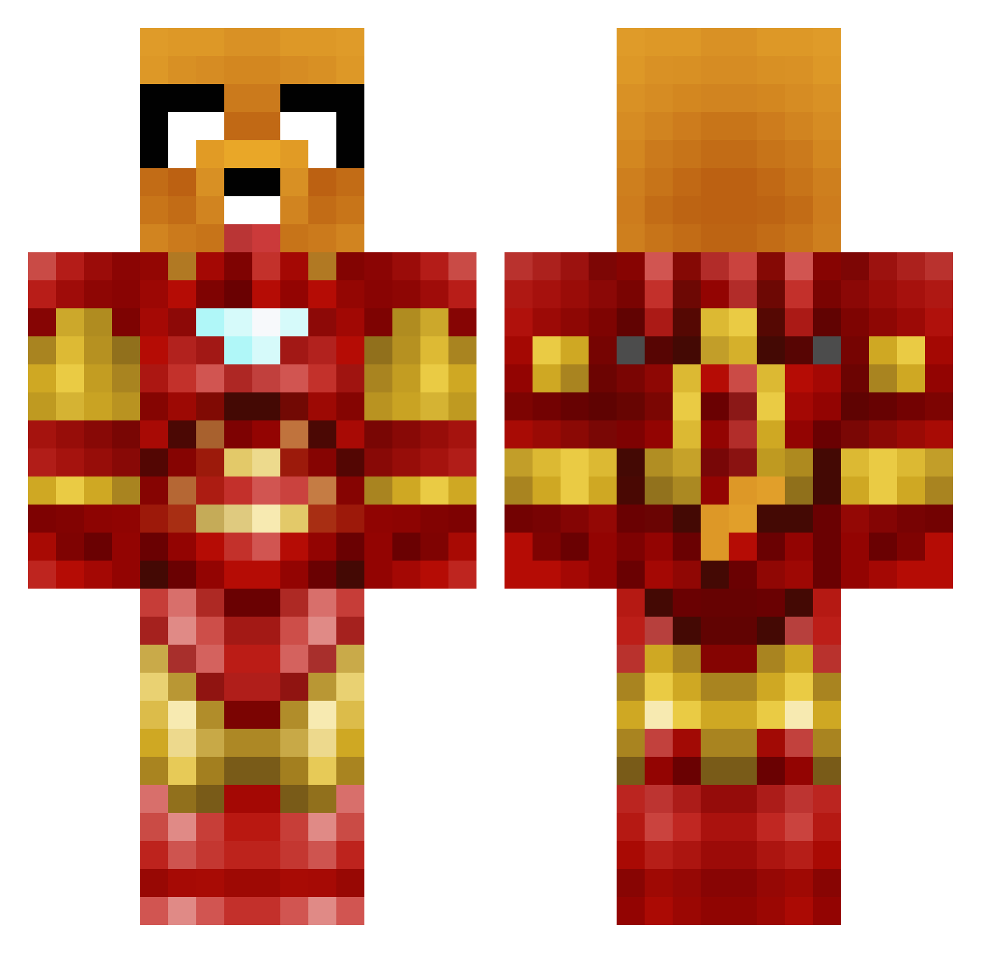 PlutonicEmu9914 Minecraft skin, front and back view