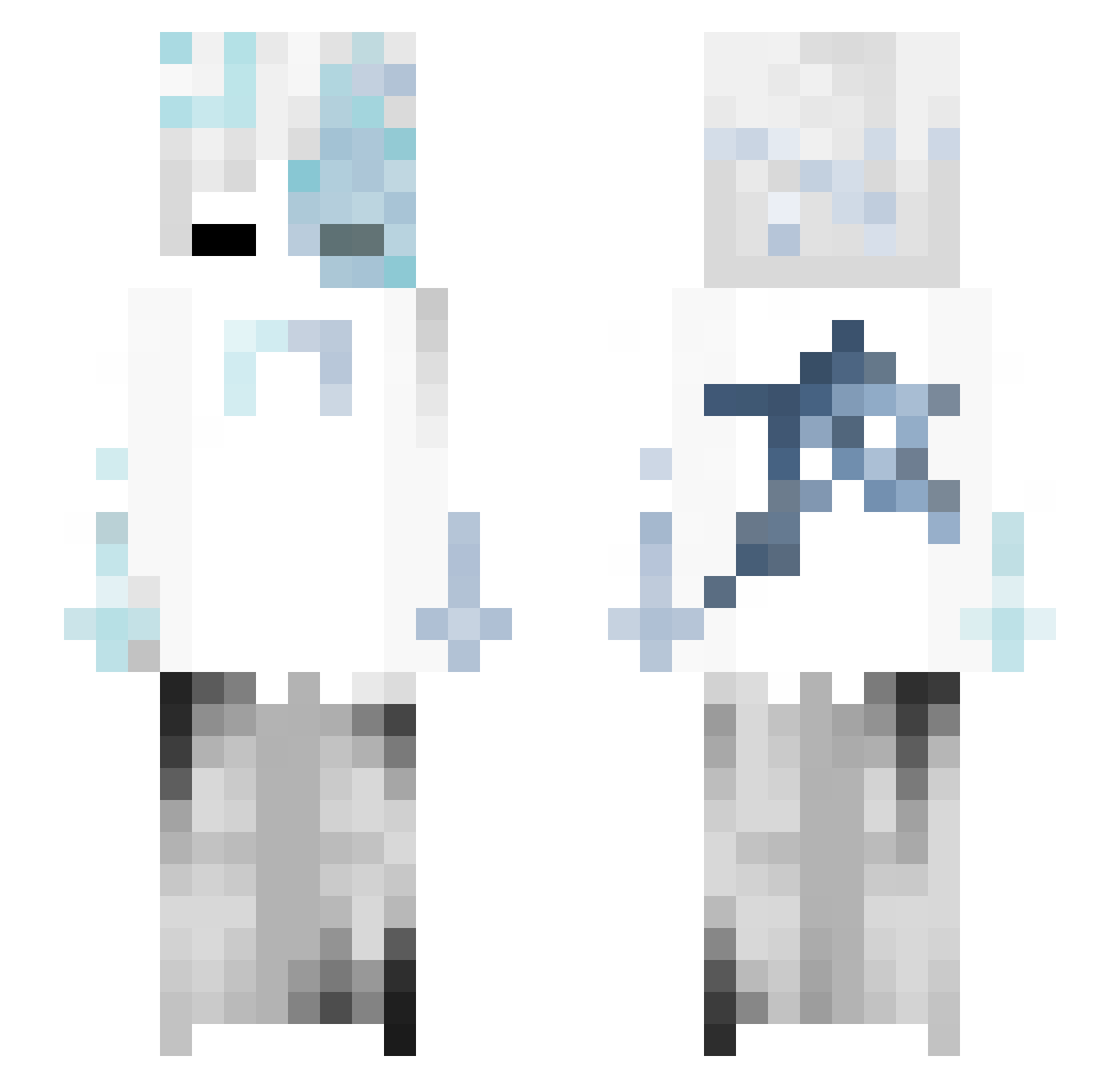 Itzaoxy Minecraft skin, front and back view