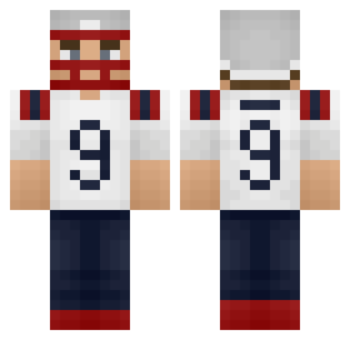 ChefB0yadee Minecraft skin, front and back view