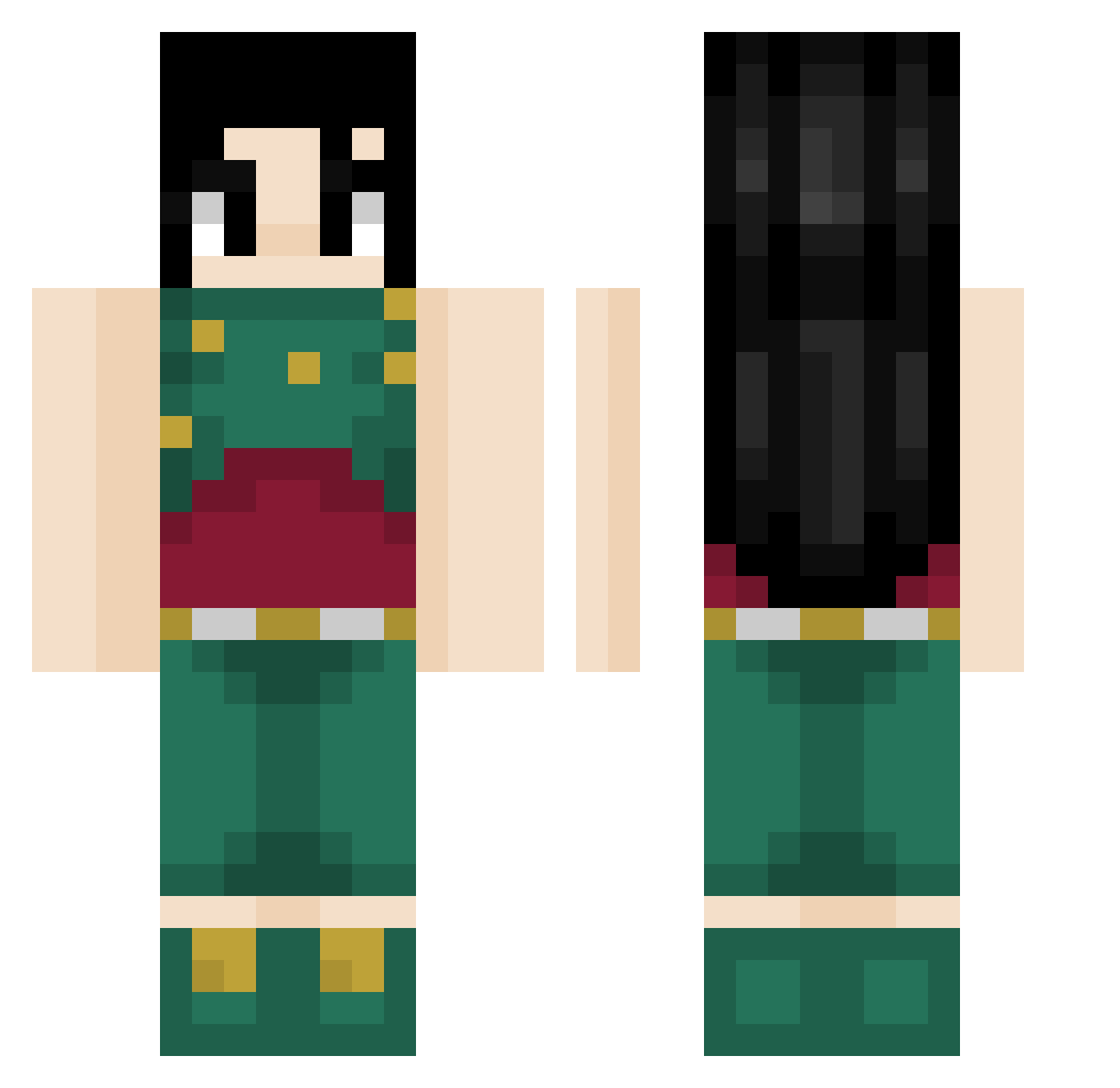 Philiph01 Minecraft skin, front and back view