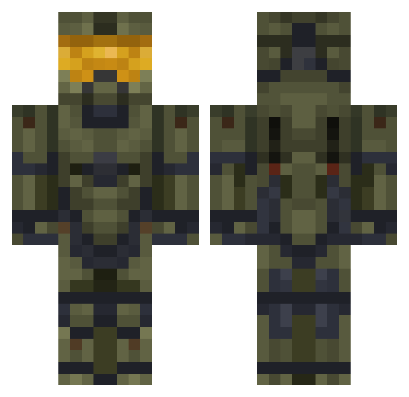 porridges Minecraft skin, front and back view