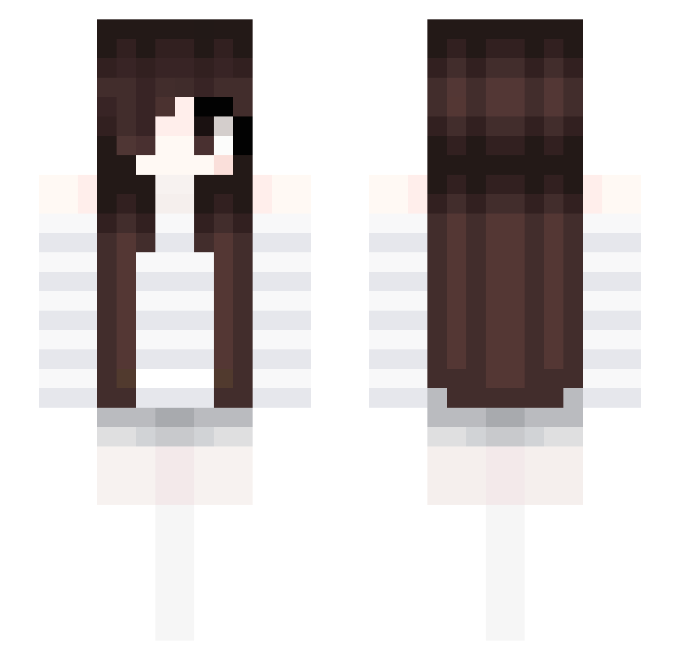 lcpv Minecraft skin, front and back view