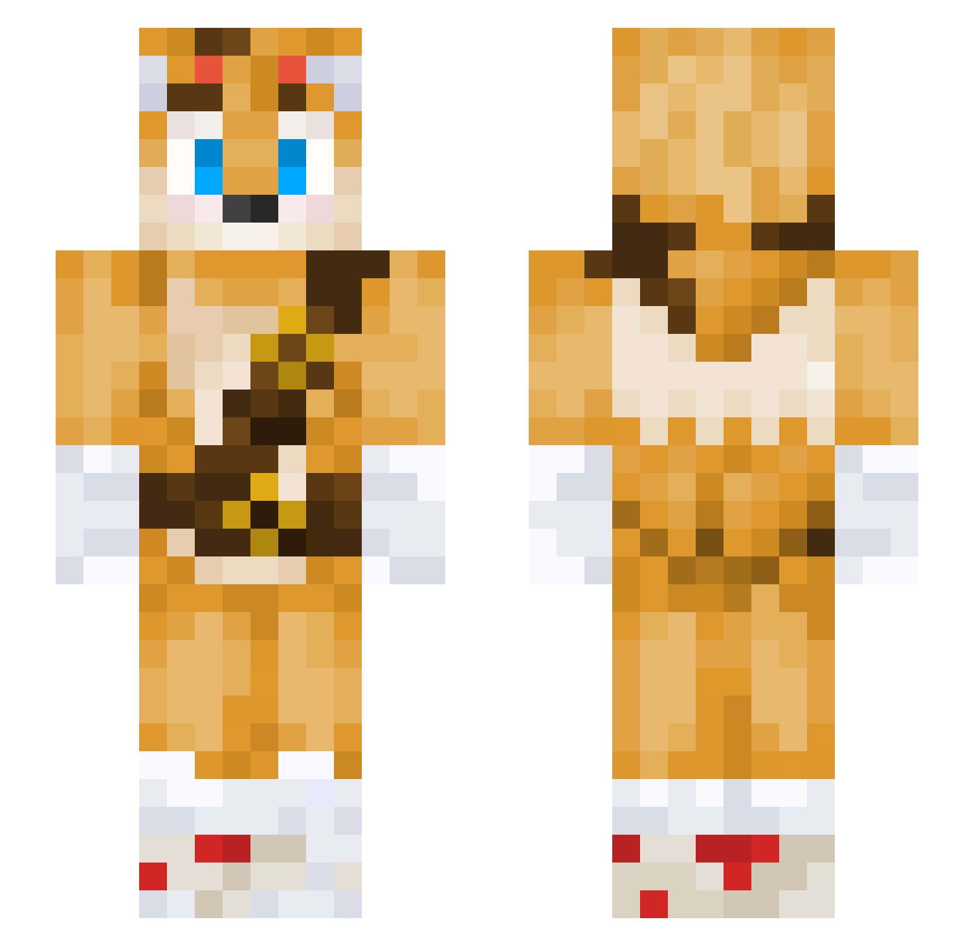 Jed6193 Minecraft skin, front and back view