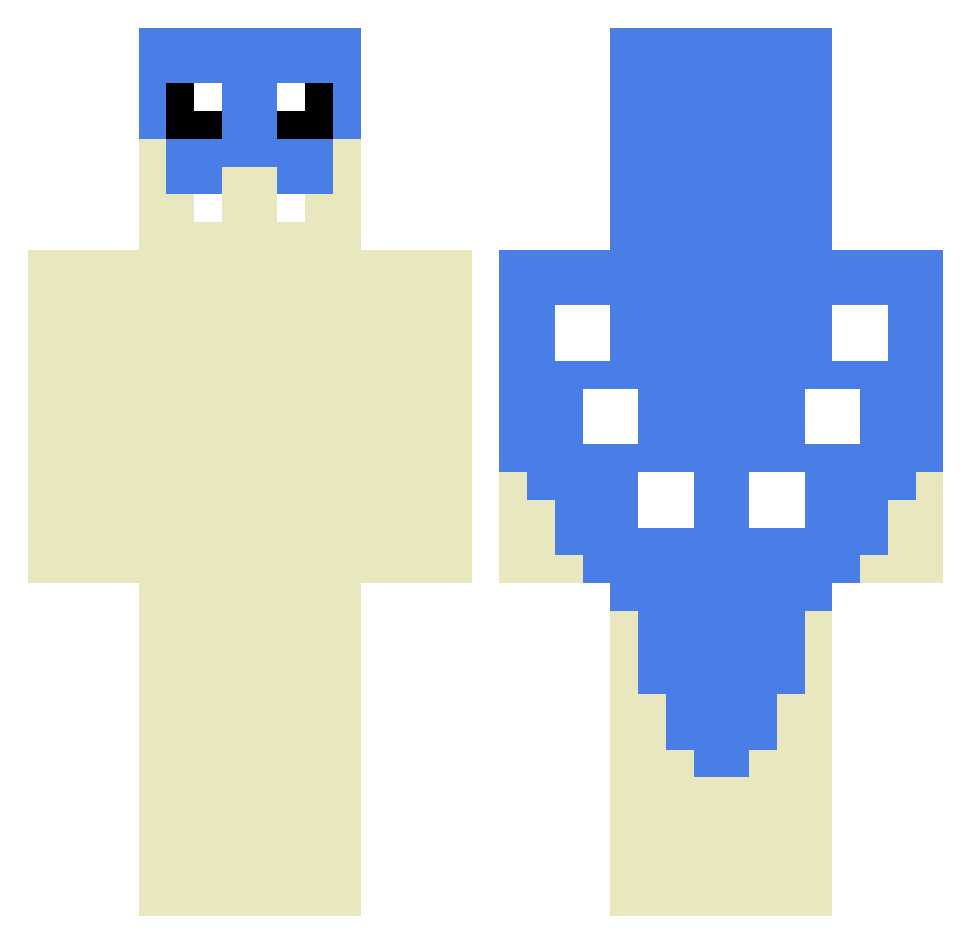 B_Major Minecraft skin, front and back view