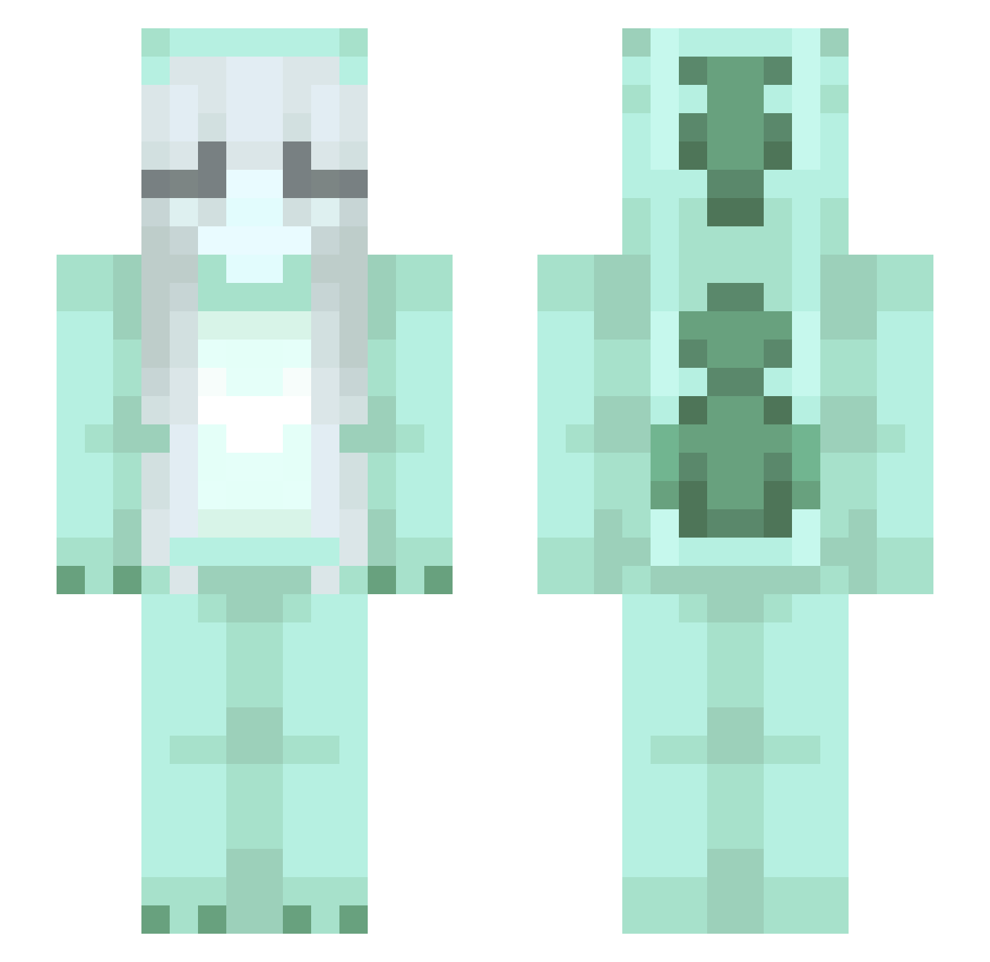 CringeCofae Minecraft skin, front and back view