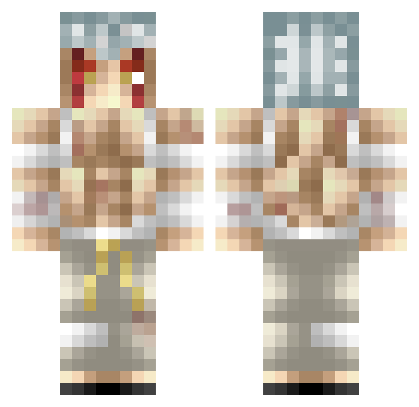 Death_600 Minecraft skin, front and back view