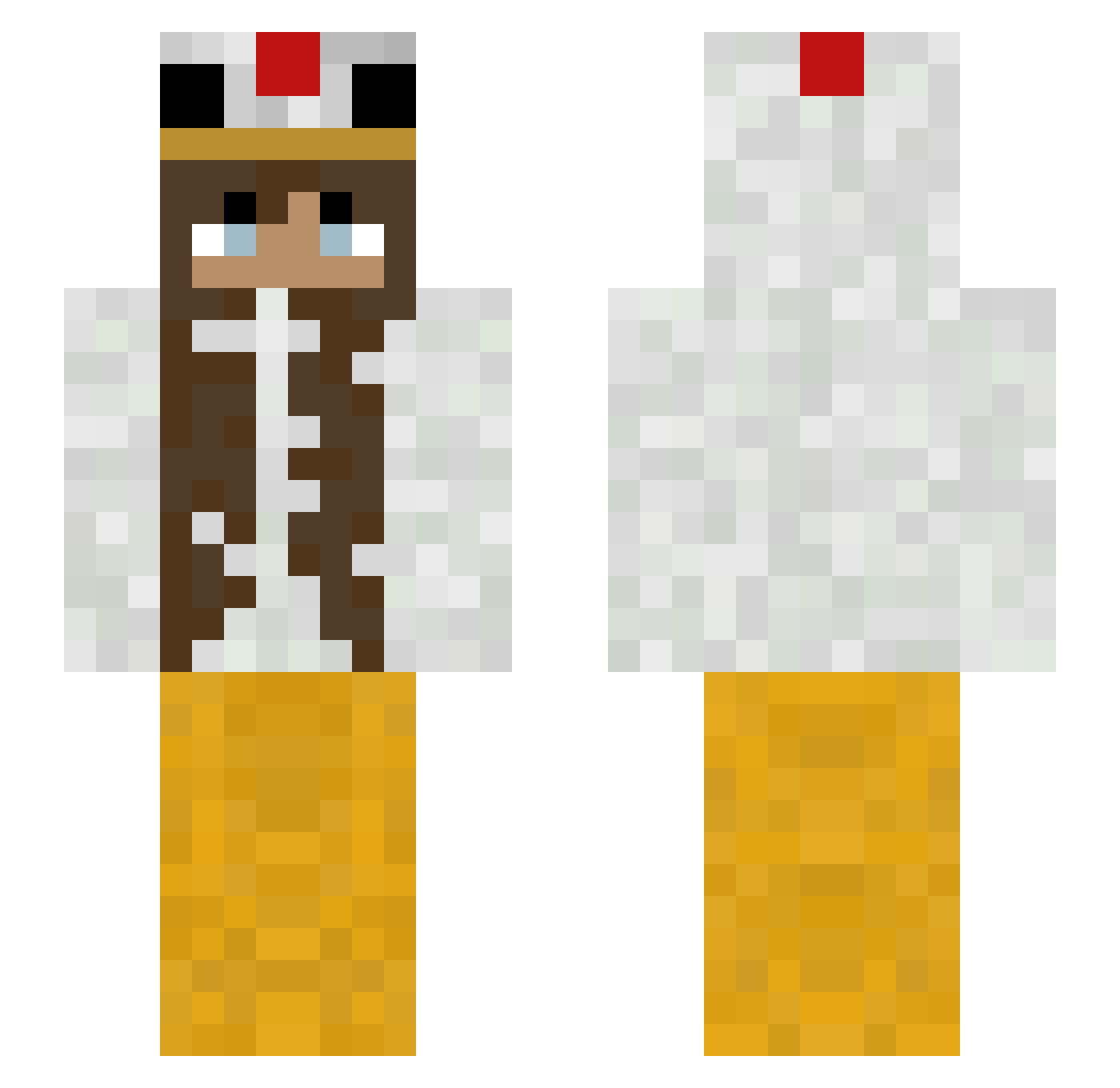 NekoMimine Minecraft skin, front and back view