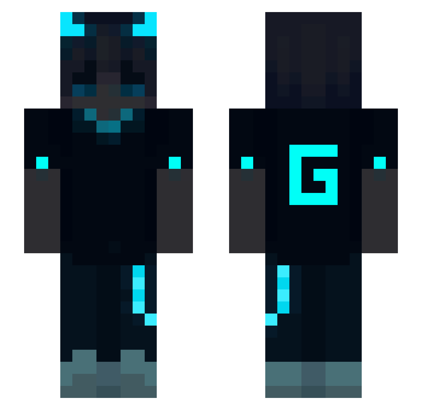 BraydenBoy18 Minecraft skin, front and back view