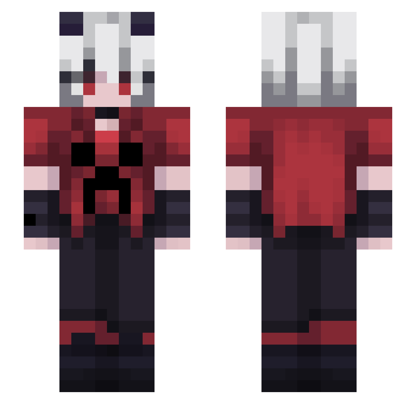 wolfie4579 Minecraft skin, front and back view