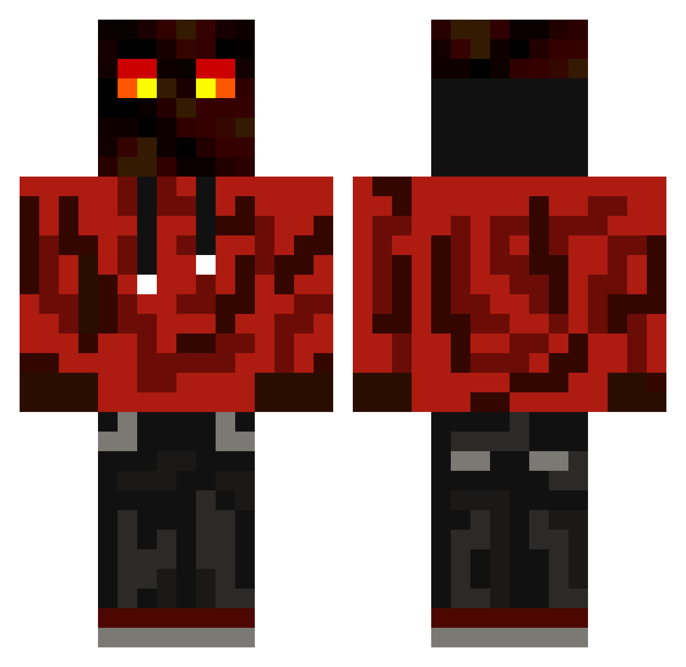 Shoon_ Minecraft skin, front and back view