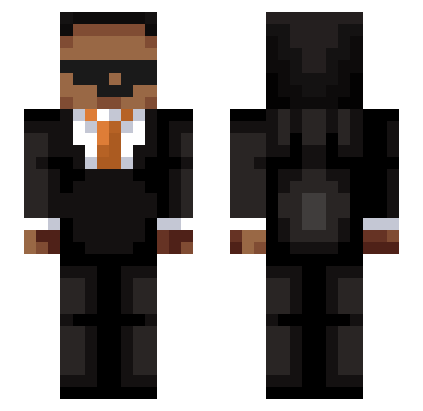 barackobama12 Minecraft skin, front and back view