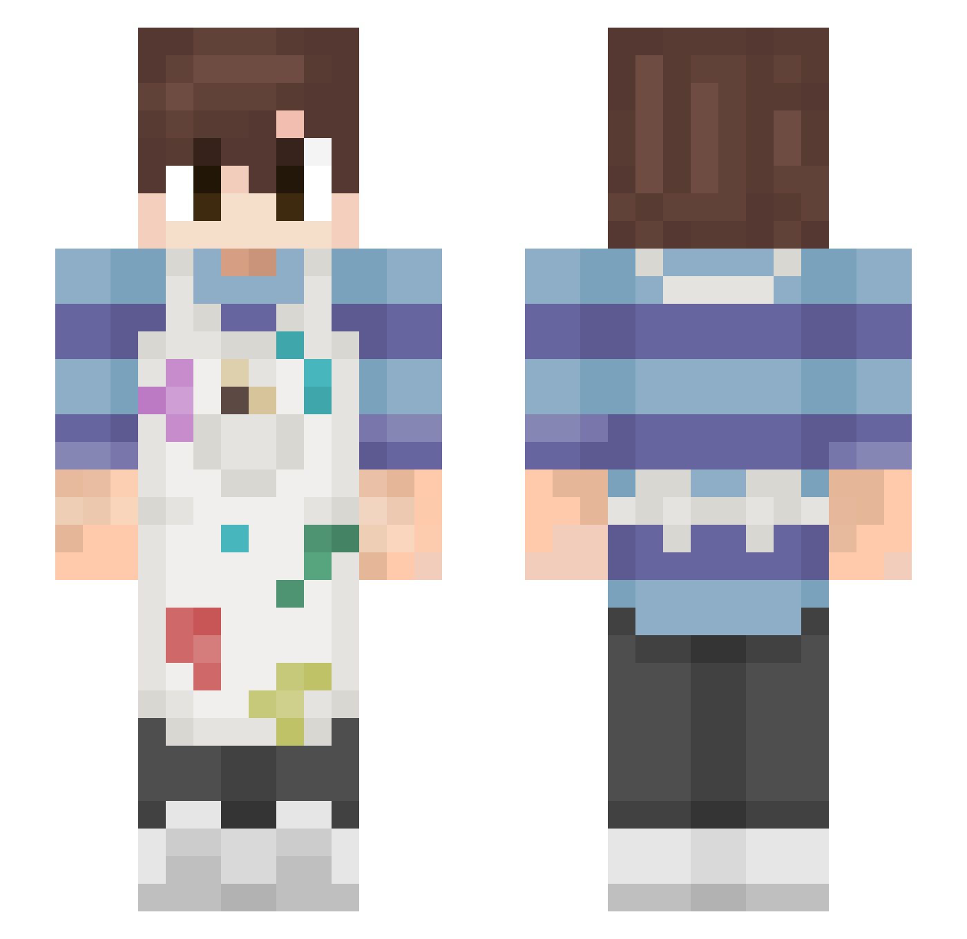 Deeno_fvx Minecraft skin, front and back view