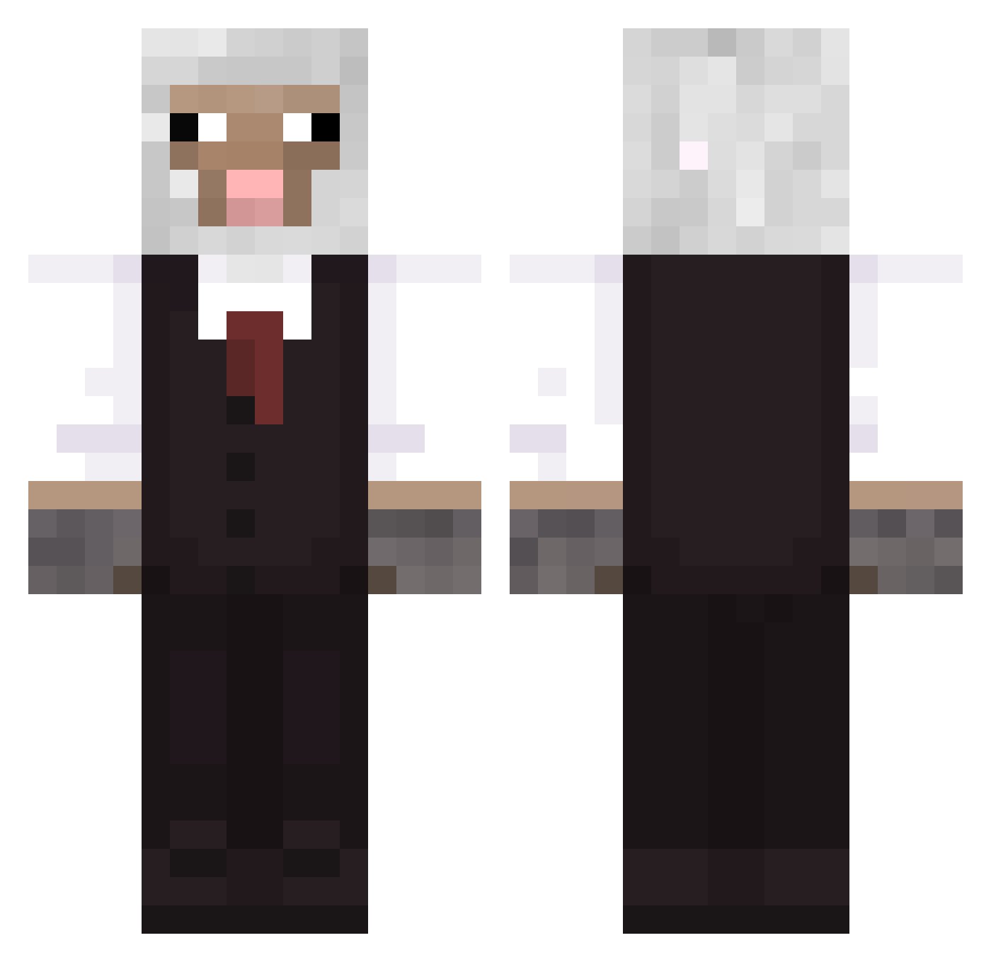 FemboyCracker18 Minecraft skin, front and back view