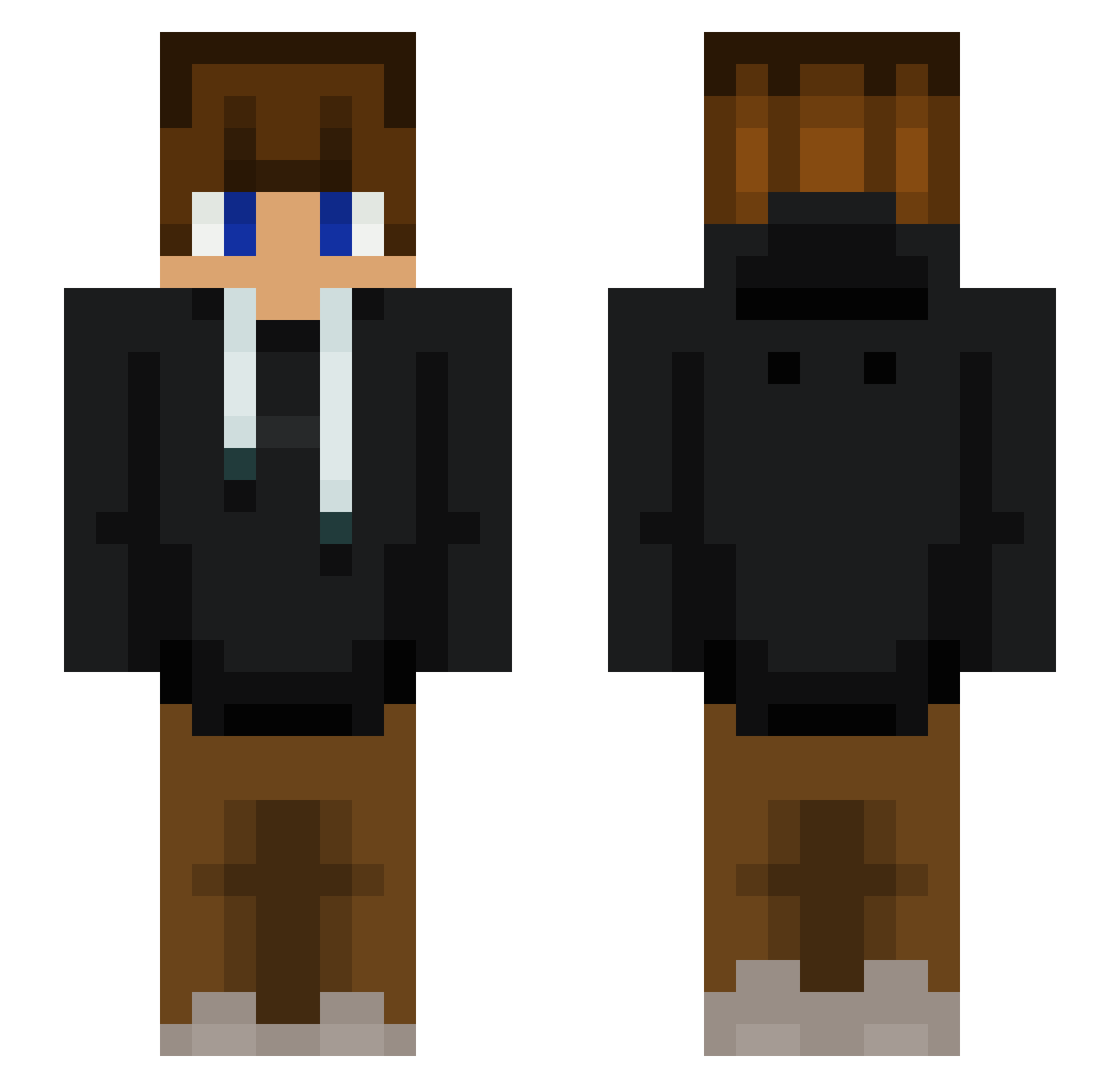 JoBeXP Minecraft skin, front and back view