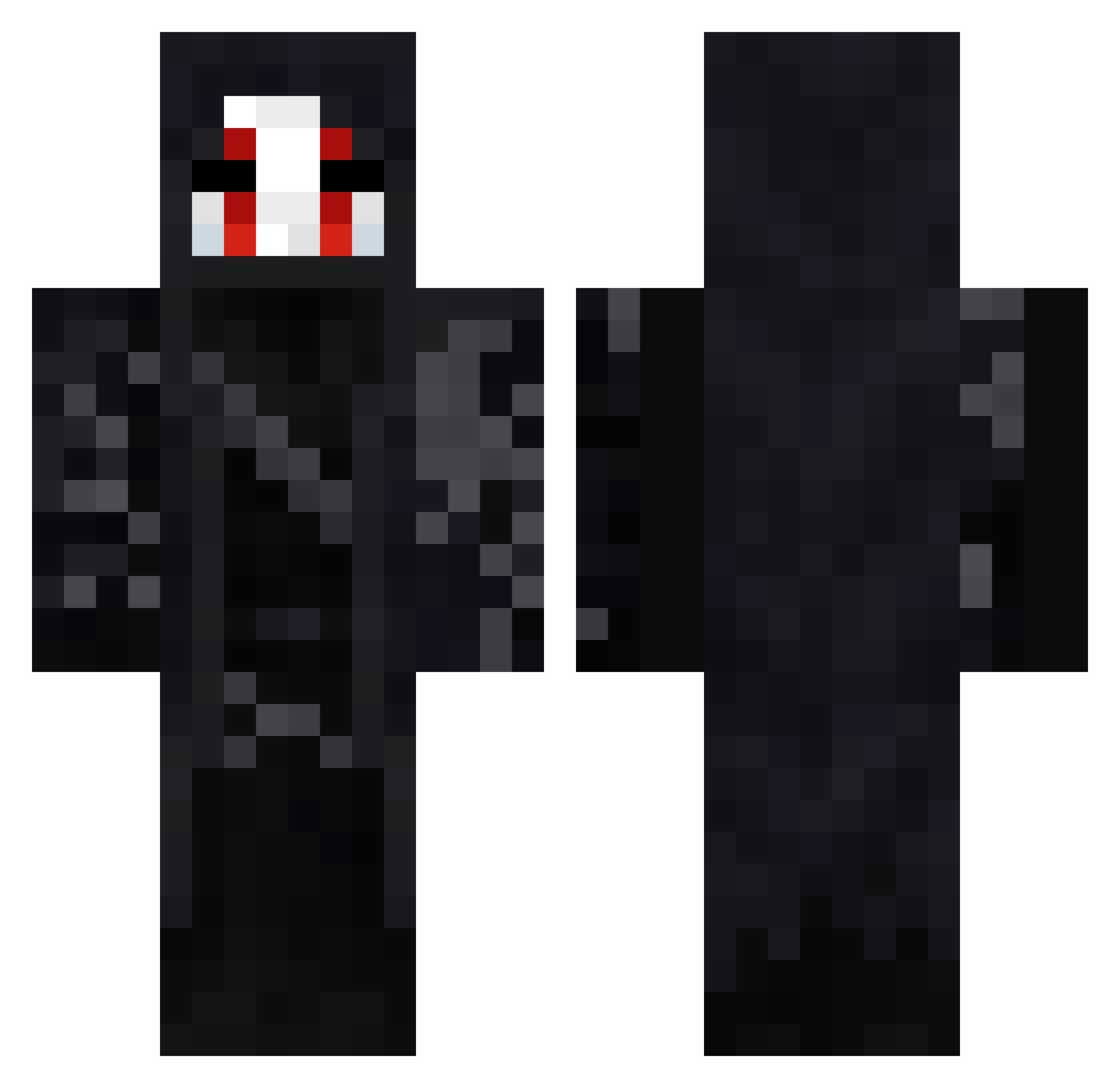 ZalucekPL Minecraft skin, front and back view