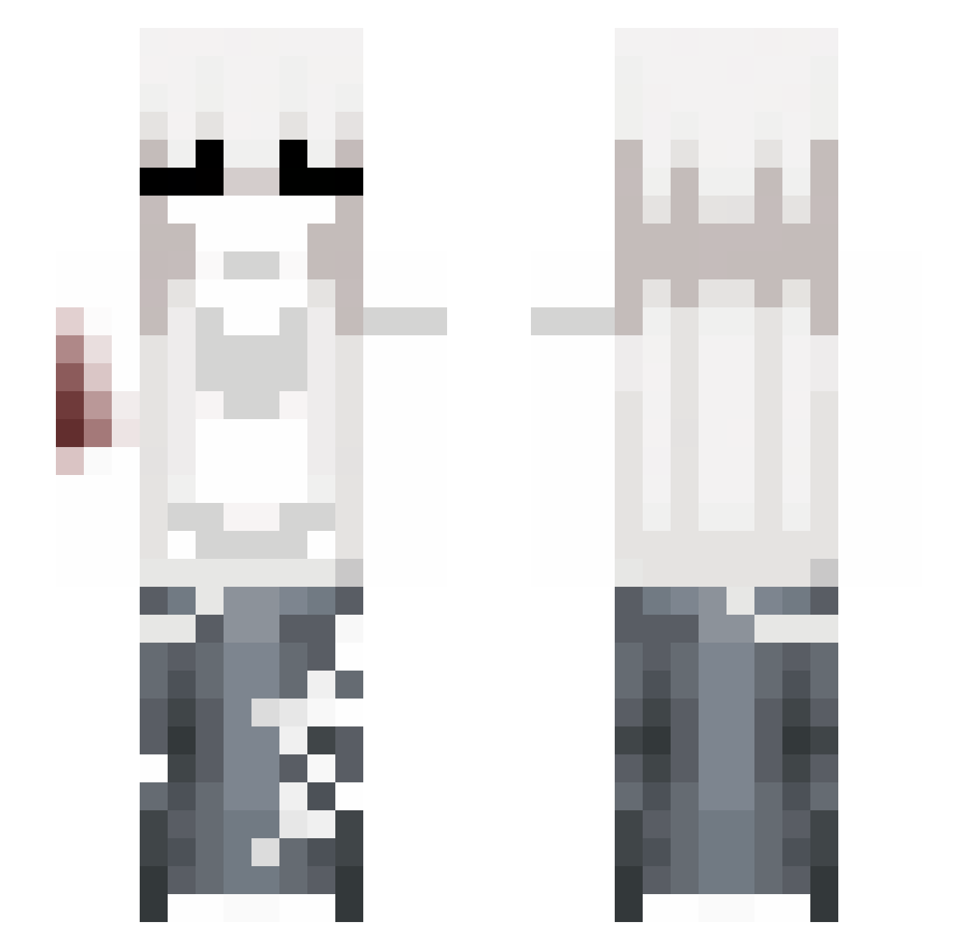 mehlhaltig Minecraft skin, front and back view