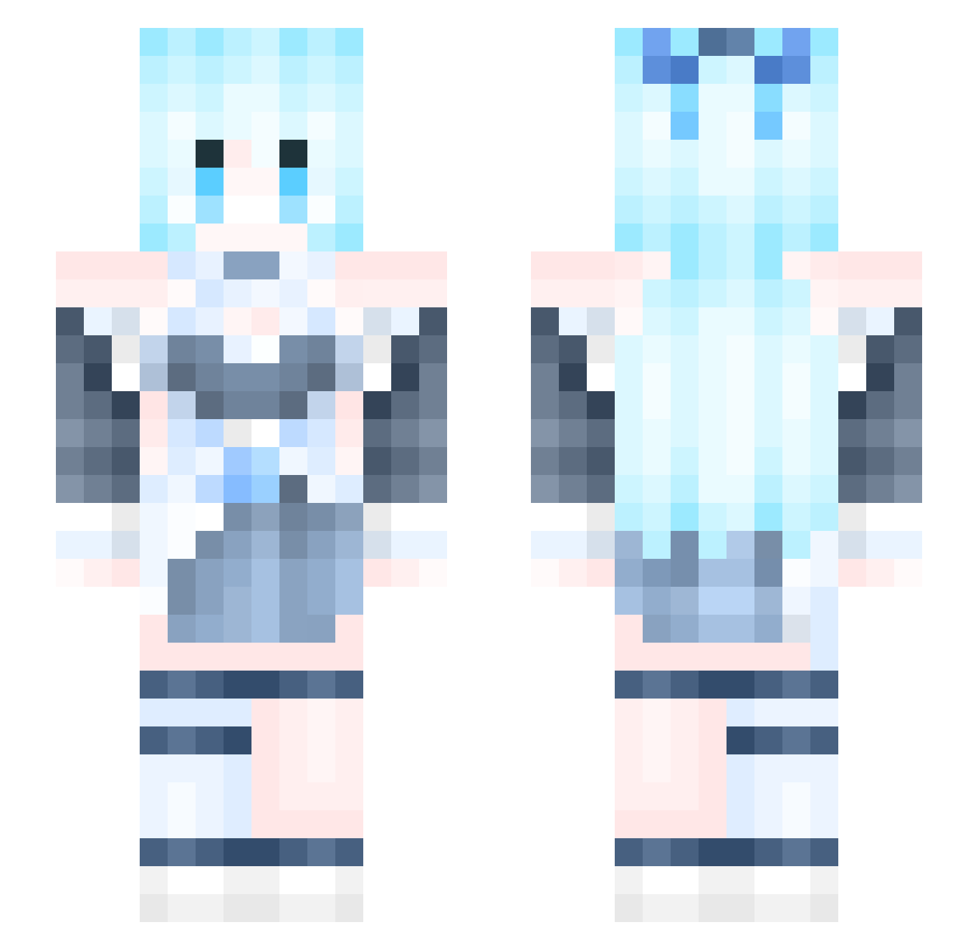seageas Minecraft skin, front and back view