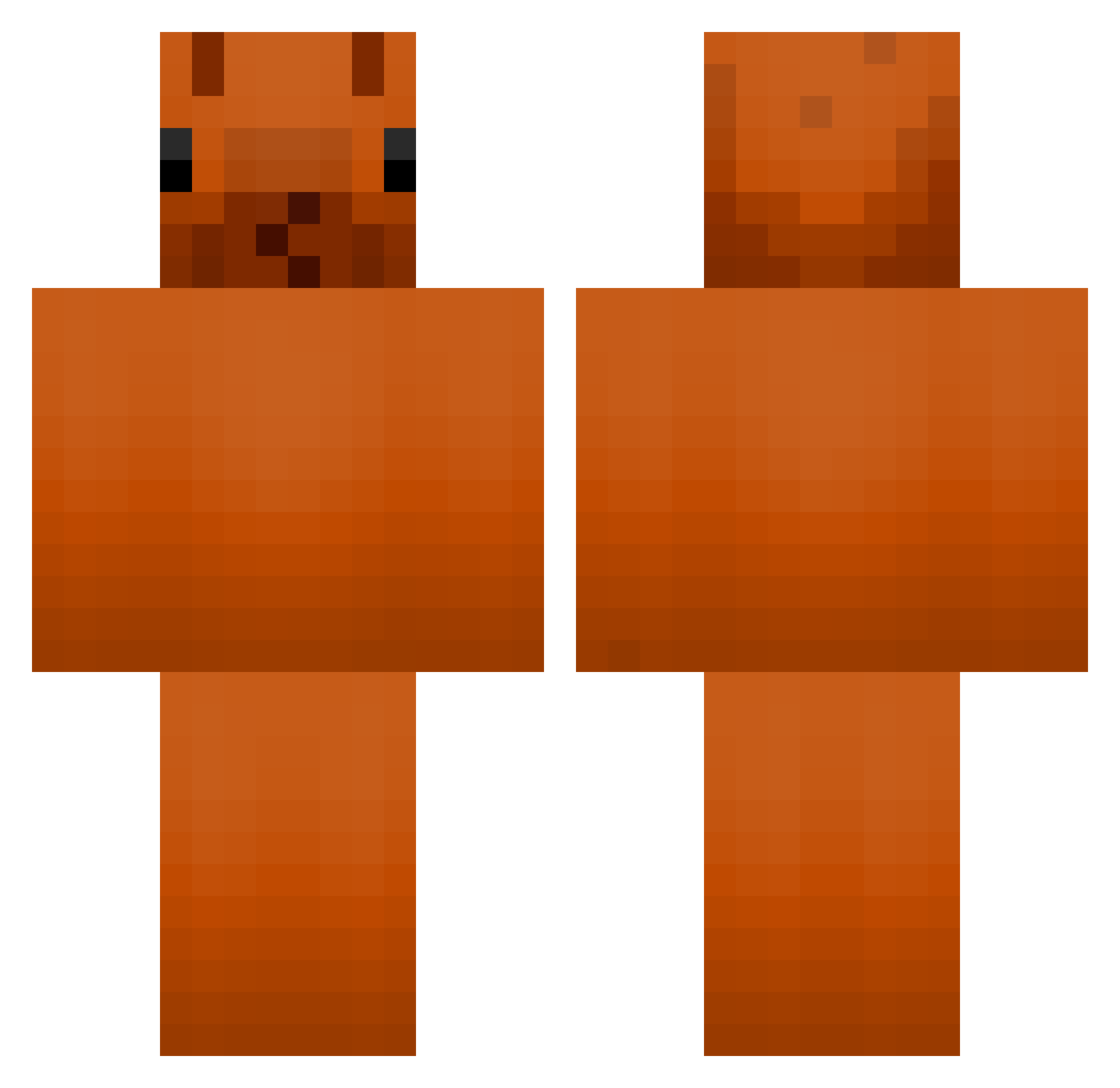 ThicccAnt Minecraft skin, front and back view