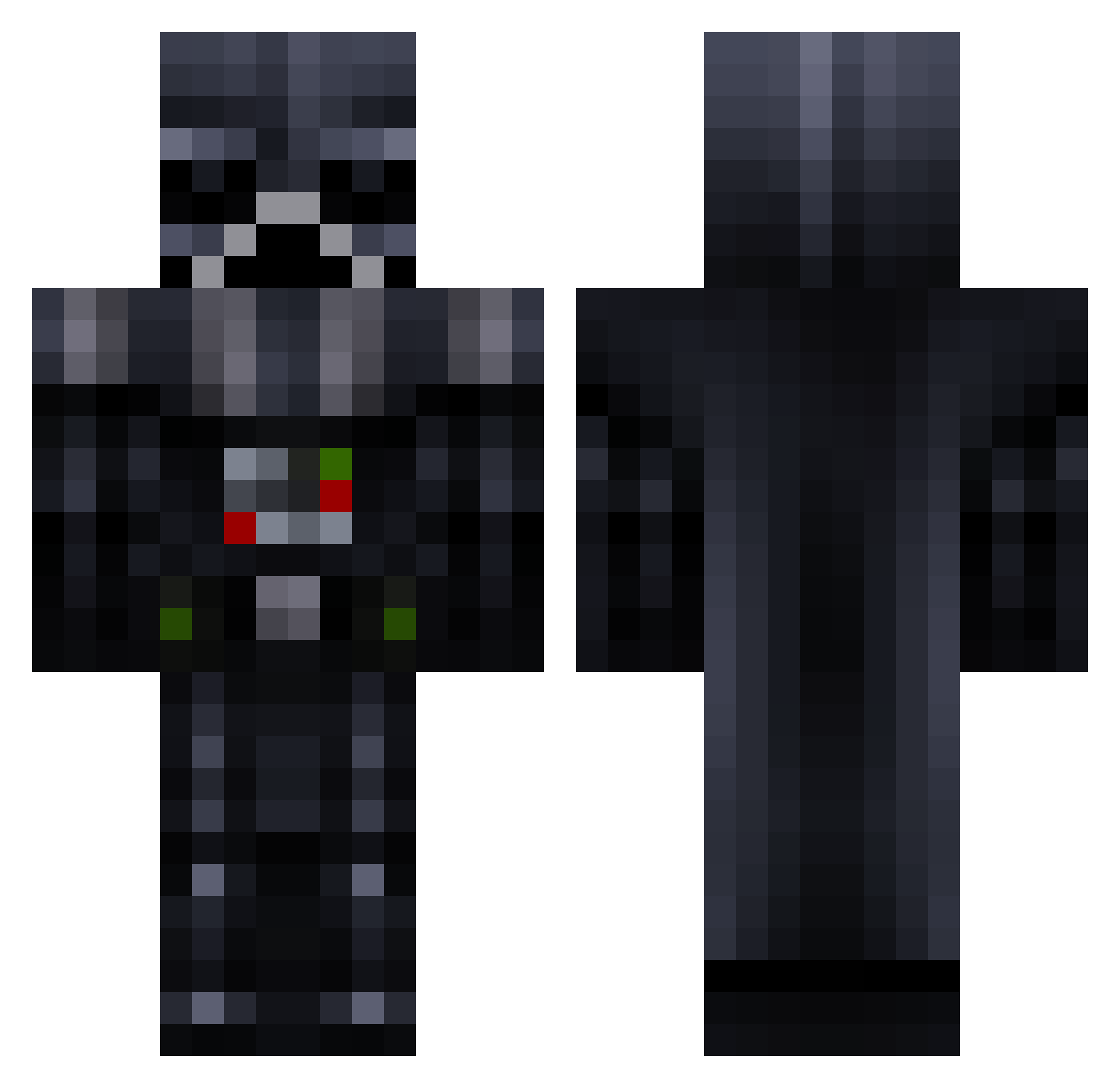 BarrelMeTimbers Minecraft skin, front and back view