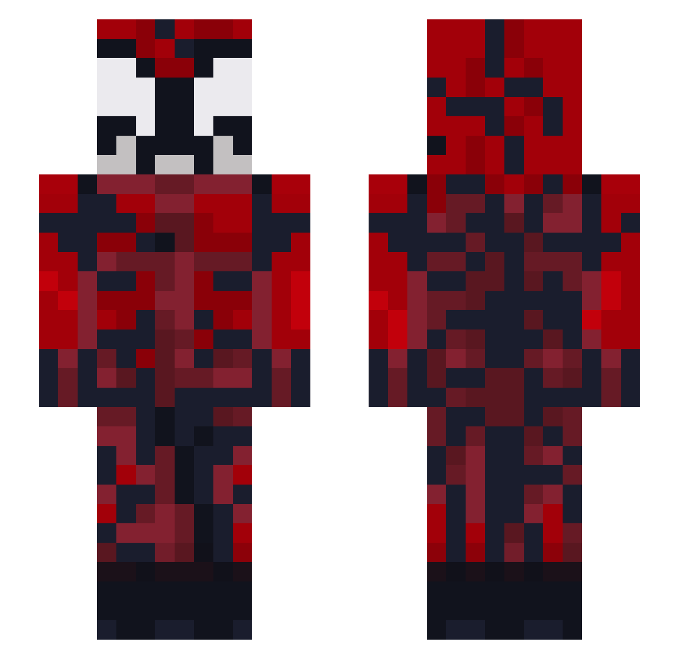 GibbusGinnus Minecraft skin, front and back view