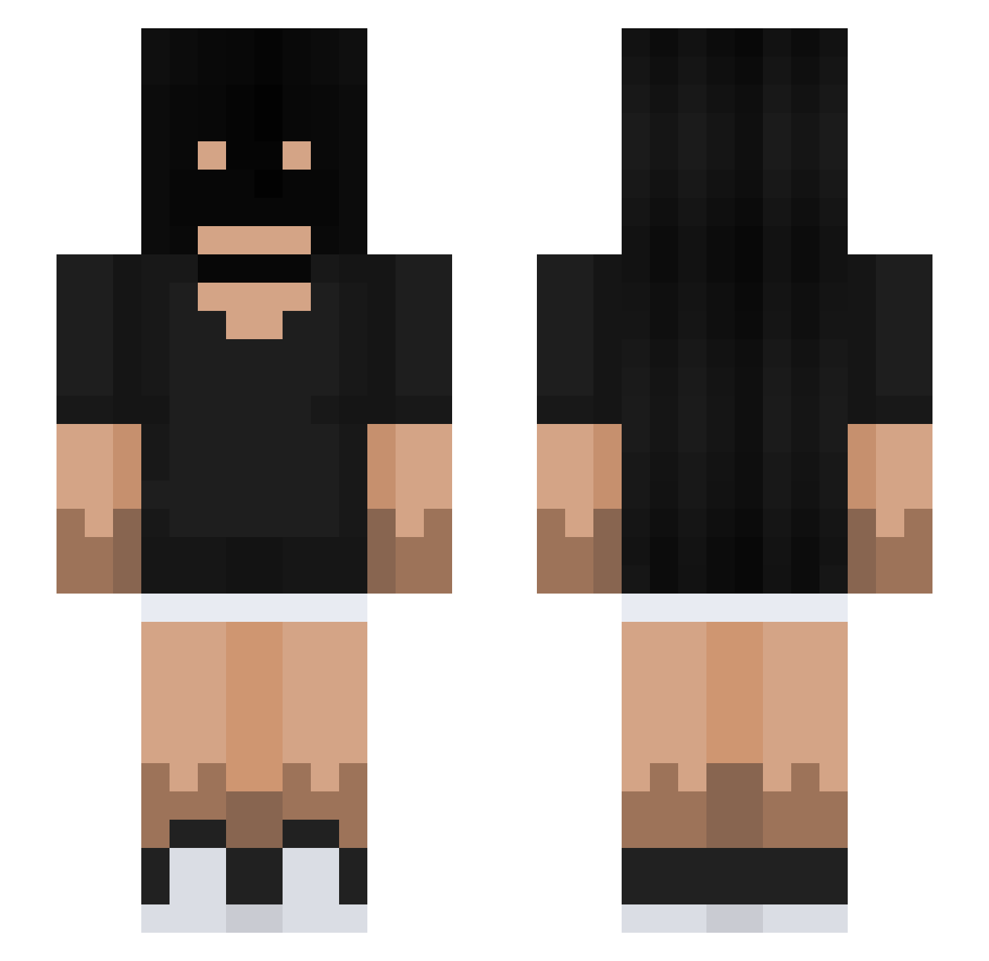 KayzStudioz Minecraft skin, front and back view