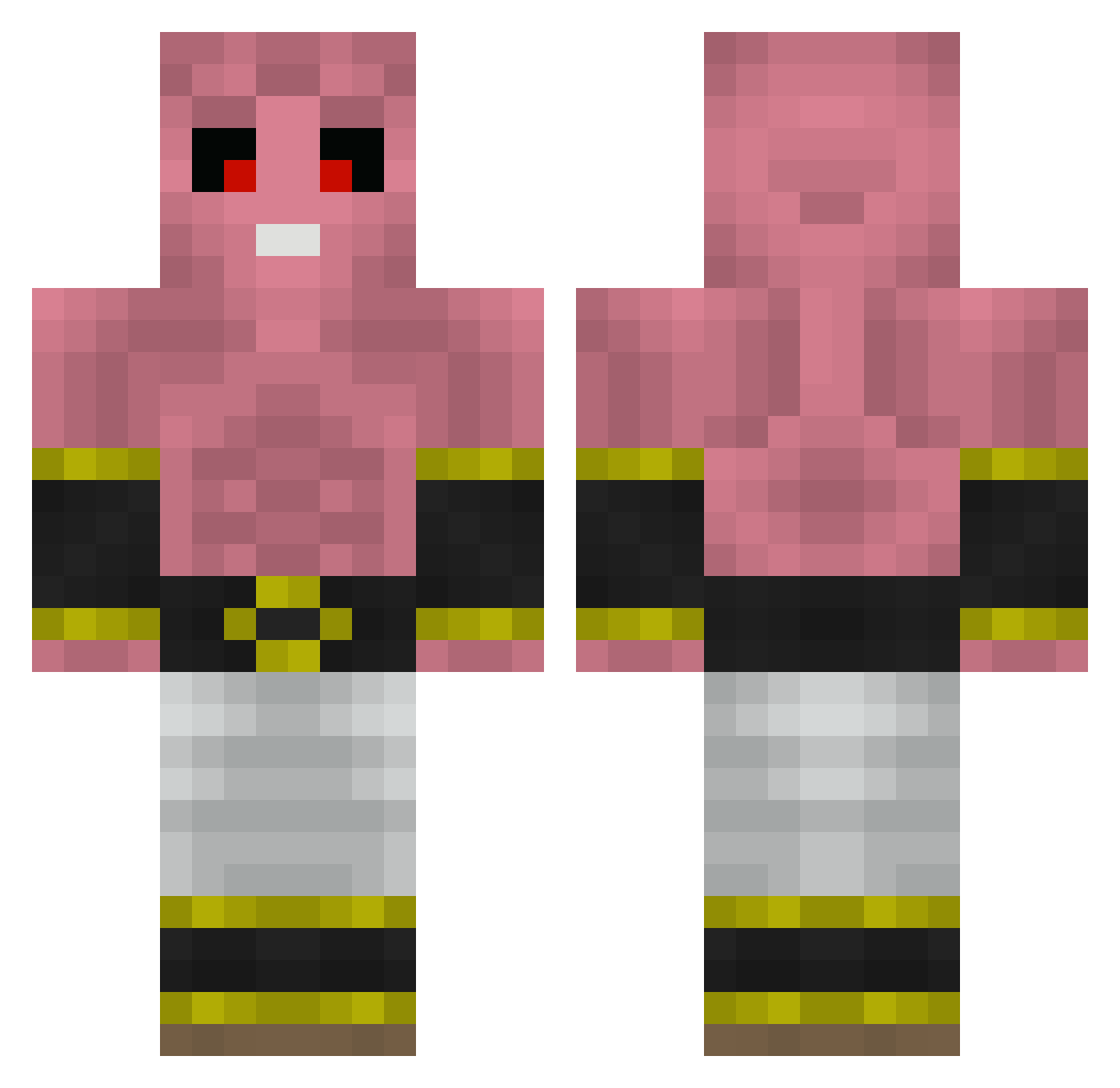 Stealth2341 Minecraft skin, front and back view