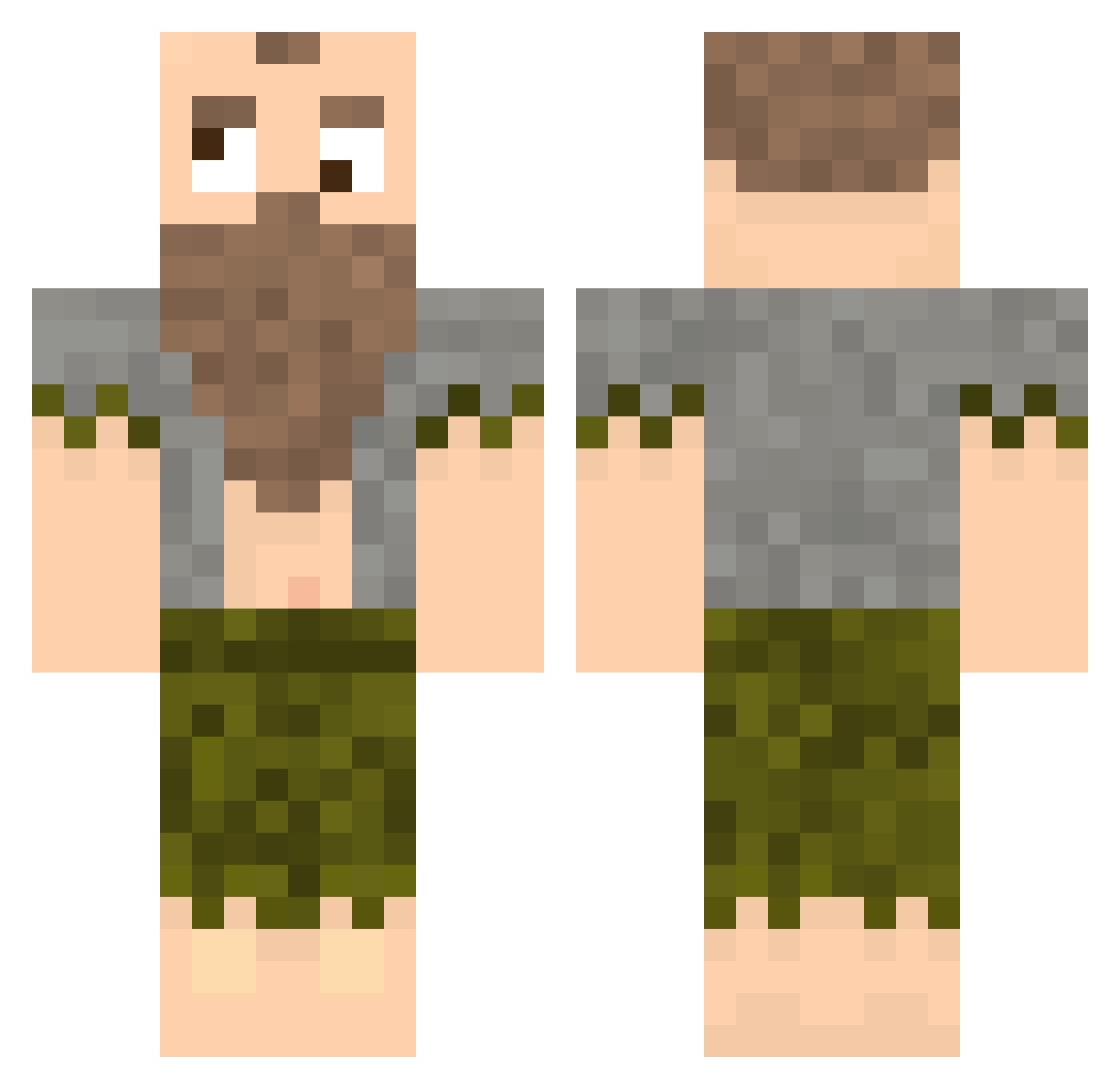 JustPhoenix09 Minecraft skin, front and back view