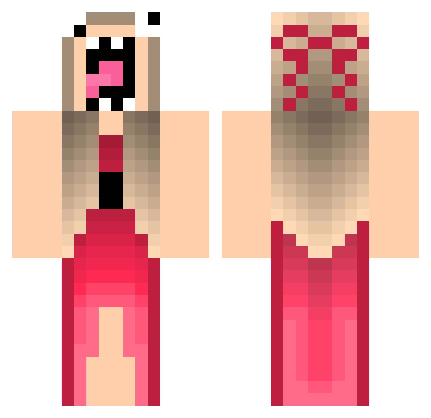 Insults Minecraft skin, front and back view