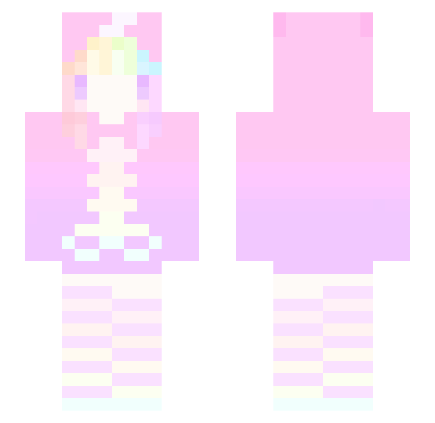 tootnation Minecraft skin, front and back view