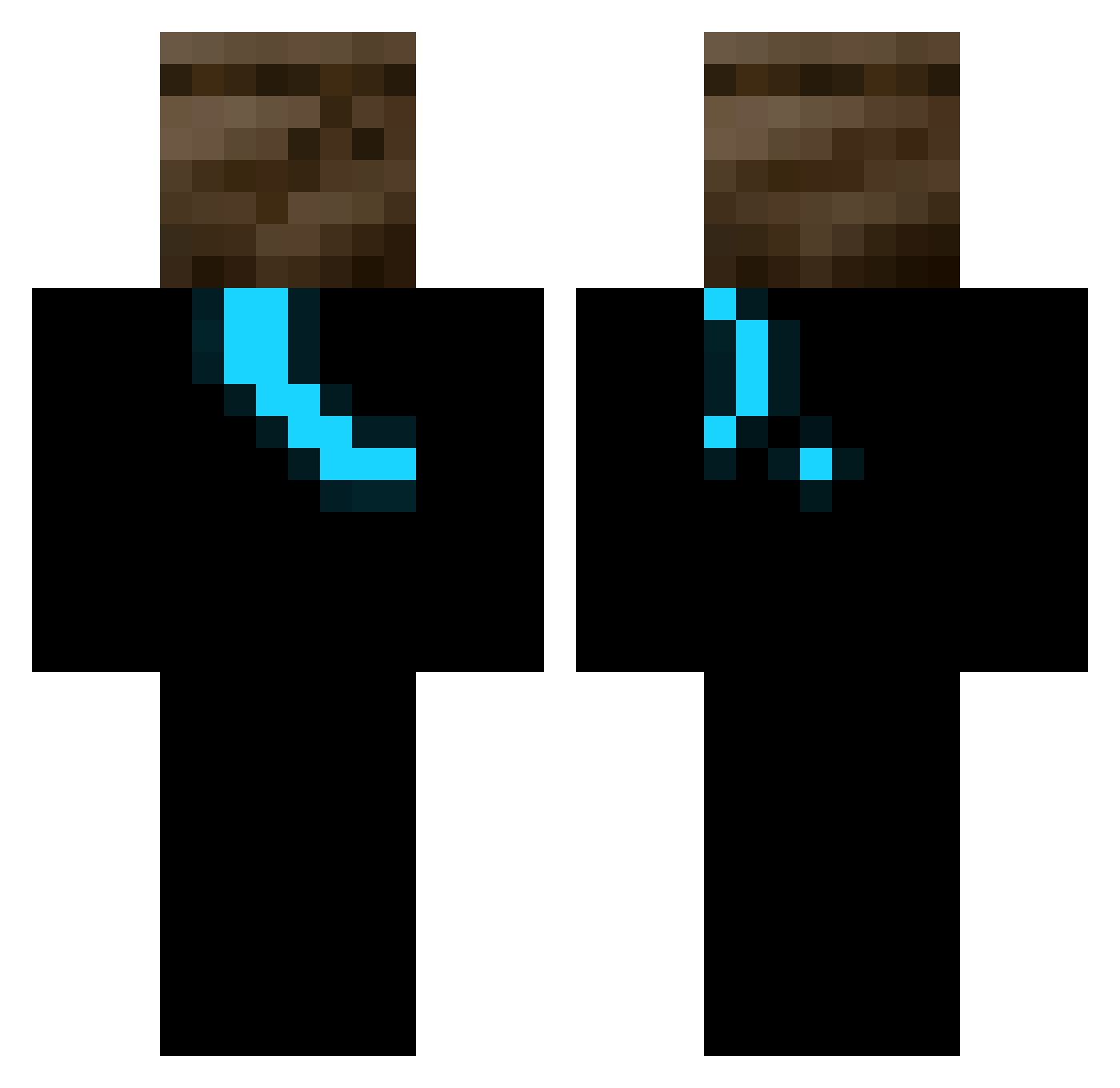 Roni122011 Minecraft skin, front and back view