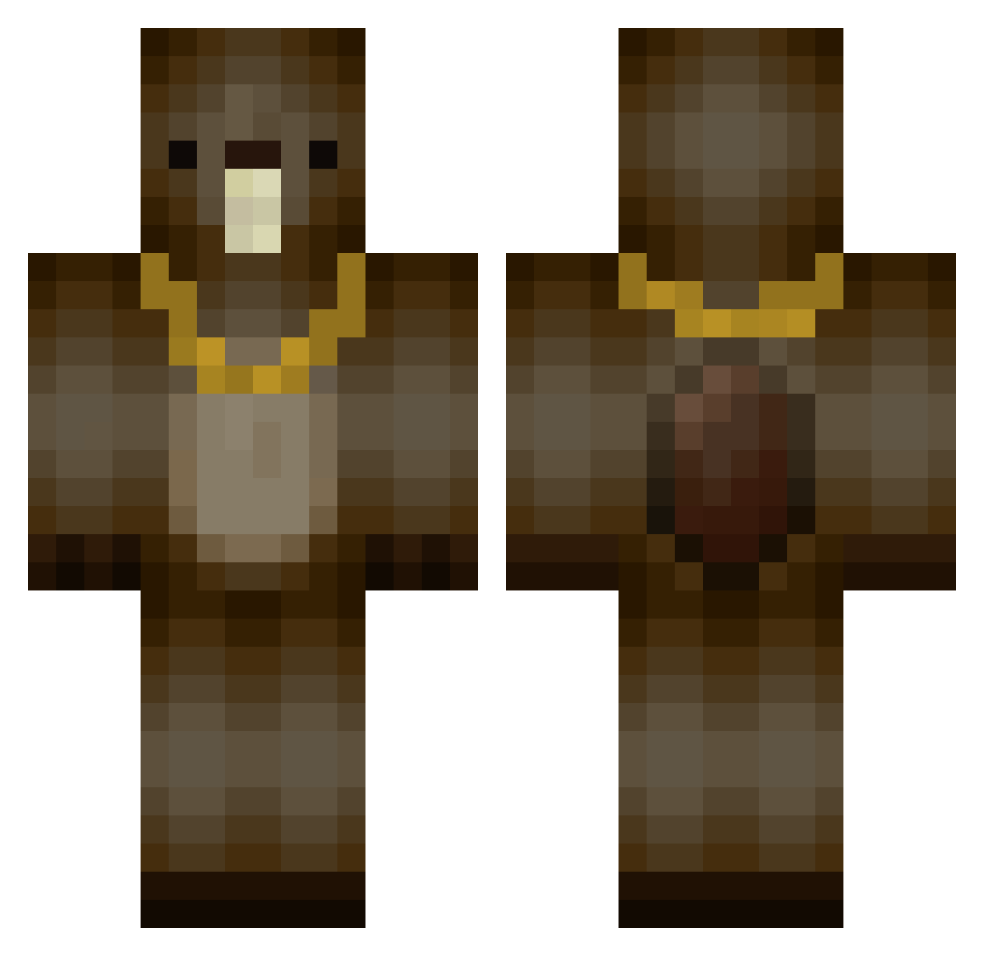 Cairo_ Minecraft skin, front and back view