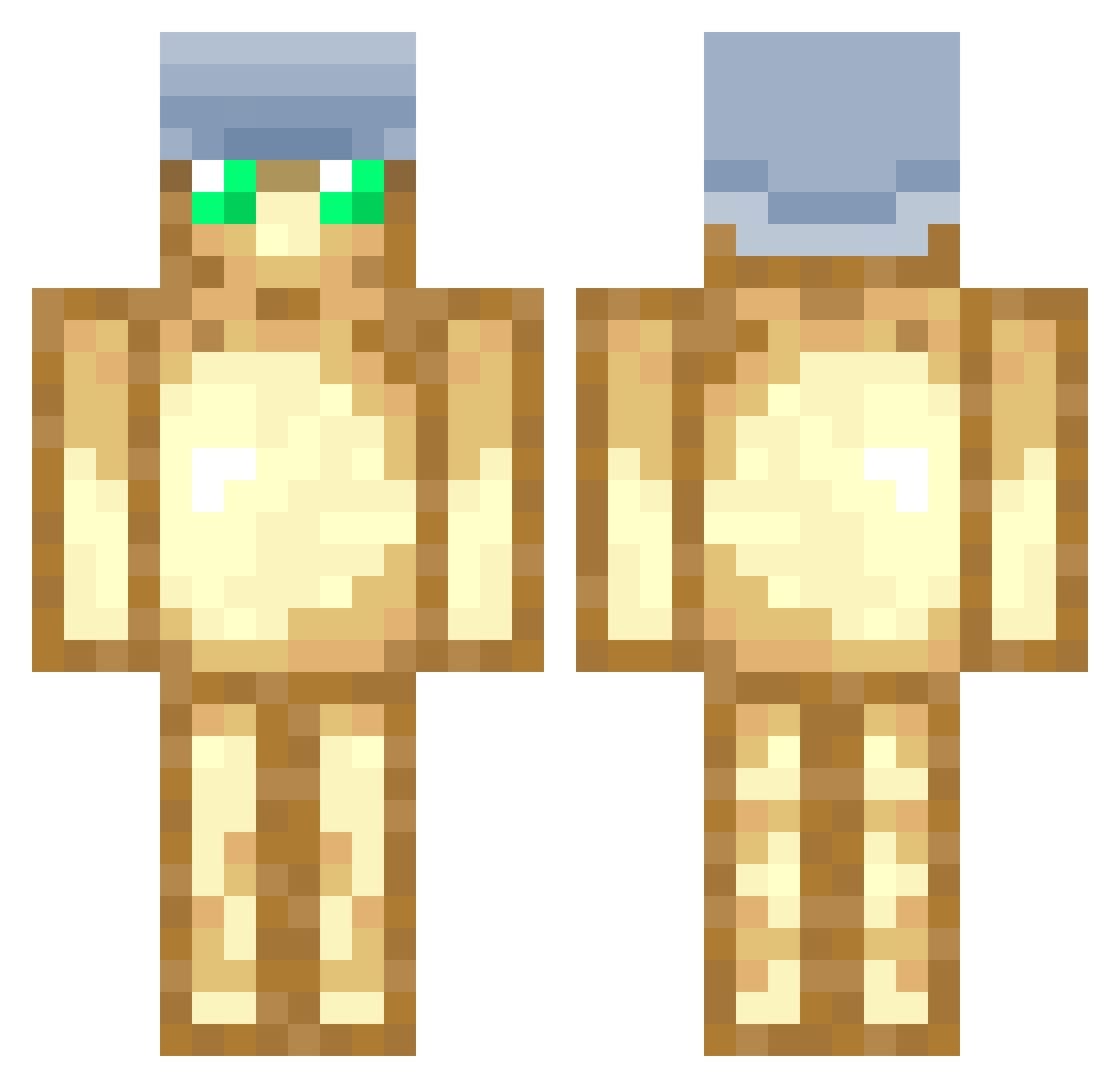 NekaloxiXD Minecraft skin, front and back view