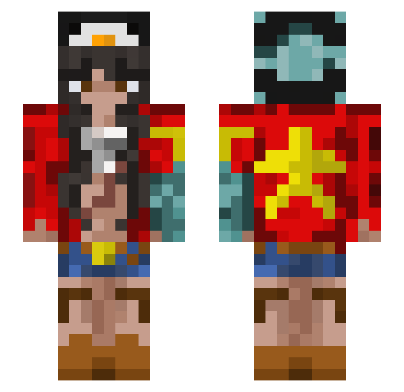 byKiiWi Minecraft skin, front and back view