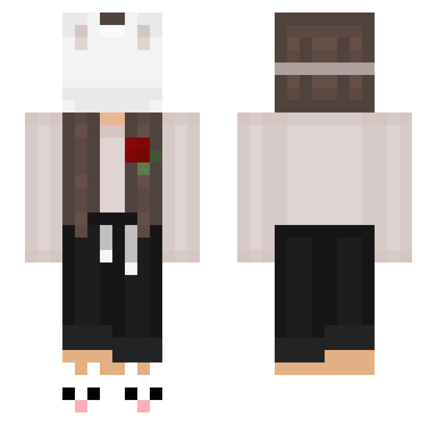 Div1deByZero Minecraft skin, front and back view