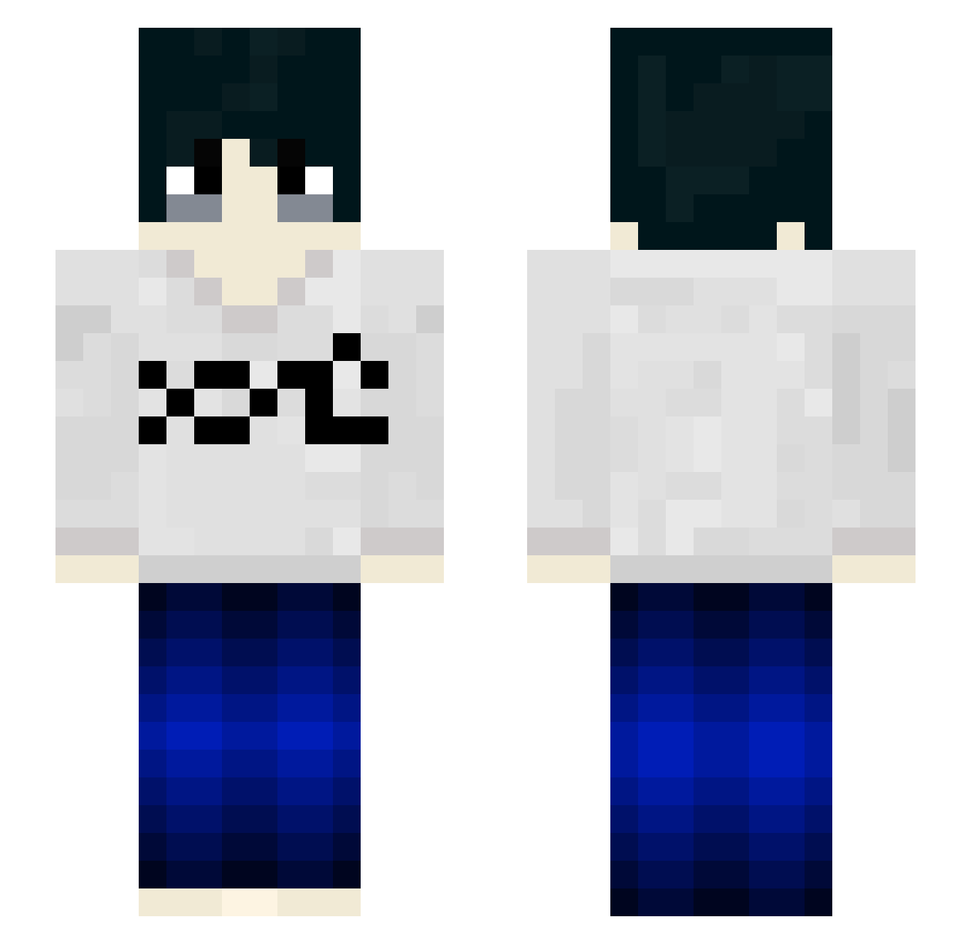 KarlWax Minecraft skin, front and back view
