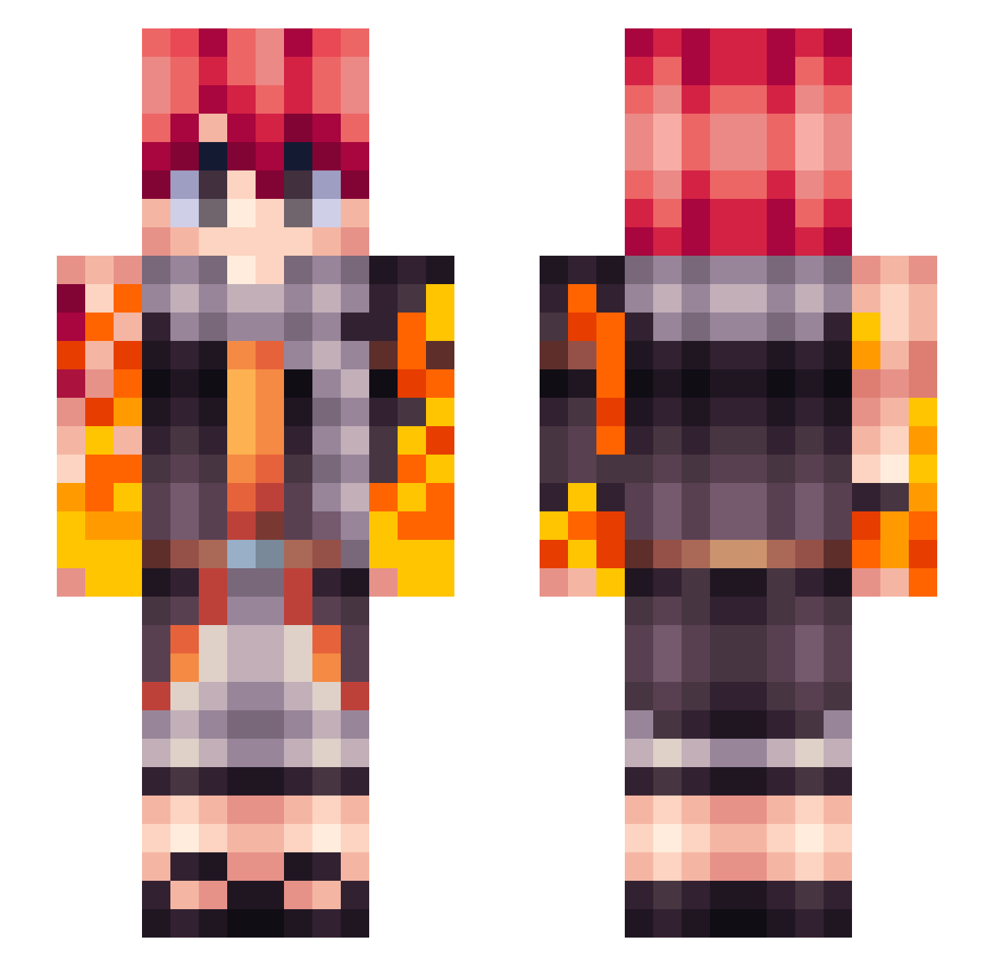 Schlagwerk44 Minecraft skin, front and back view