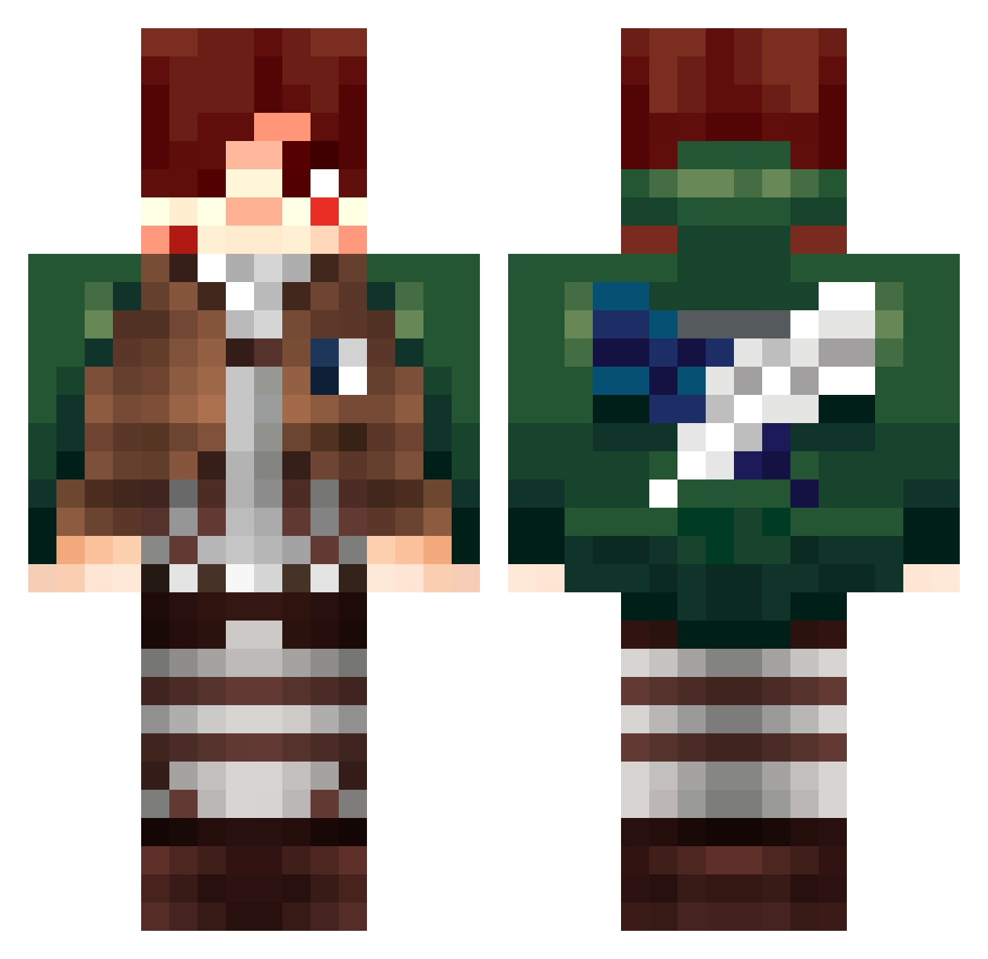 sayounworthy Minecraft skin, front and back view