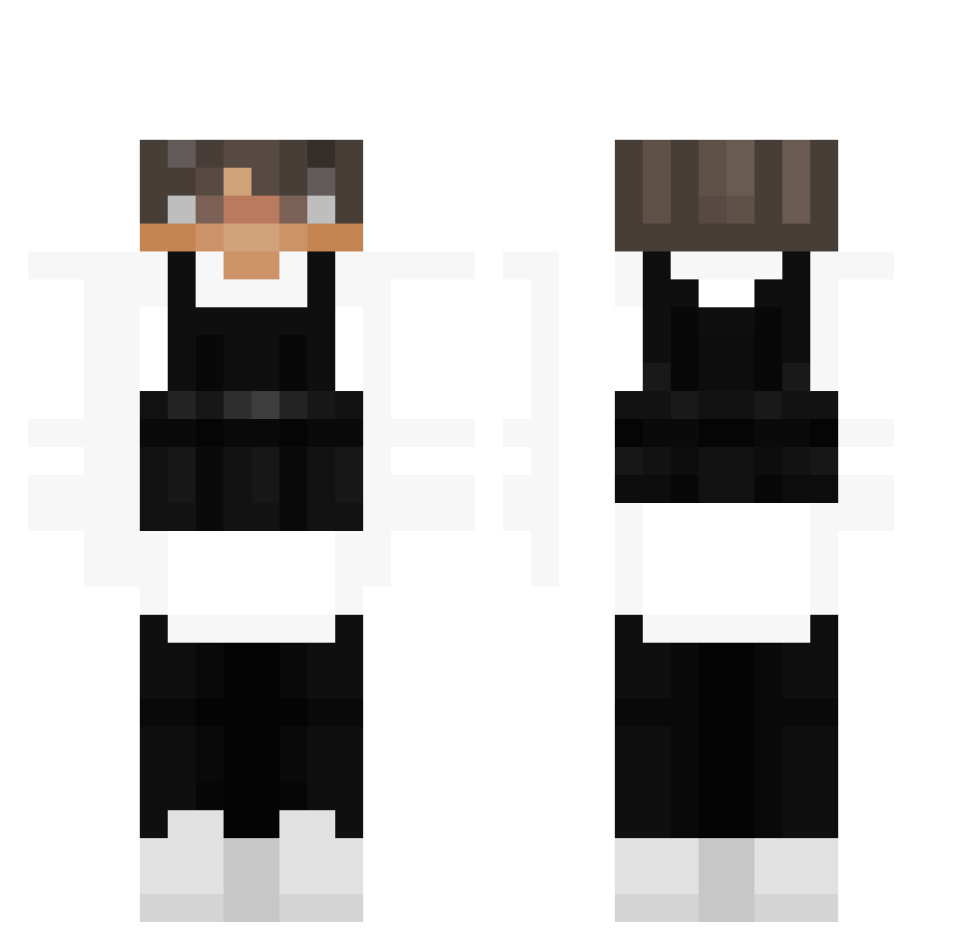 Wyscigufka69 Minecraft skin, front and back view