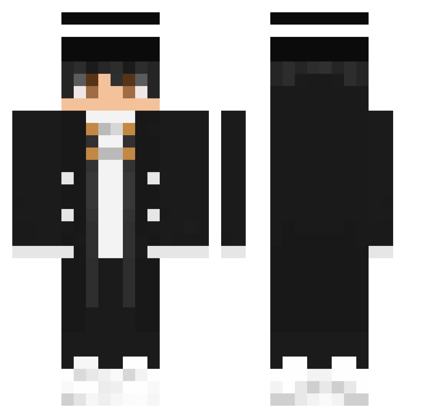 RauschRitter Minecraft skin, front and back view