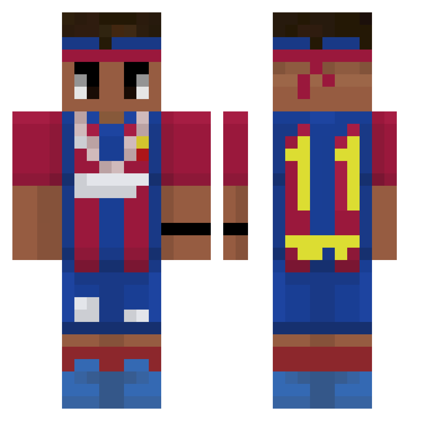 junjun101216 Minecraft skin, front and back view